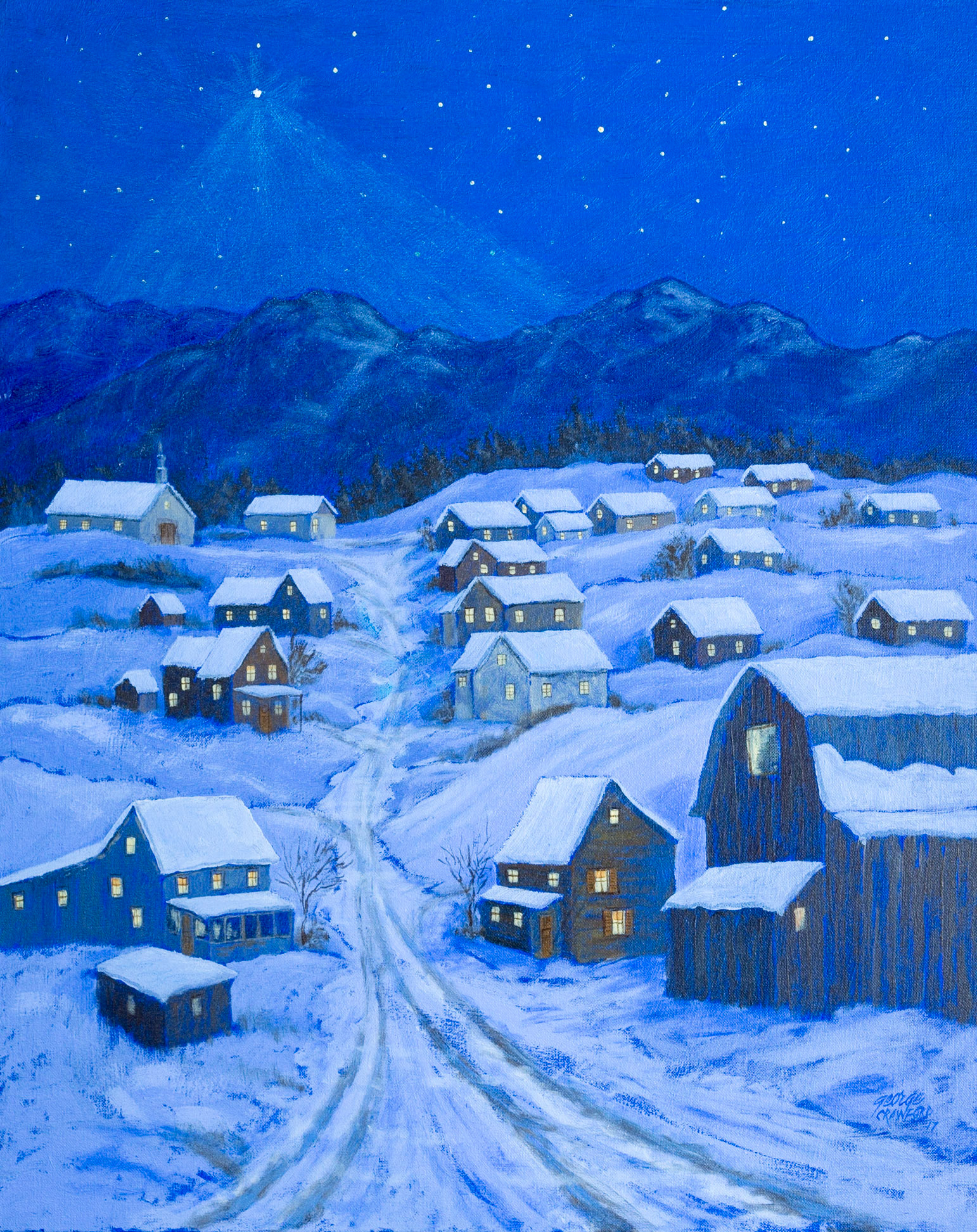 Lights; Acrylic on canvas; 30  x 24  inches; © 2017