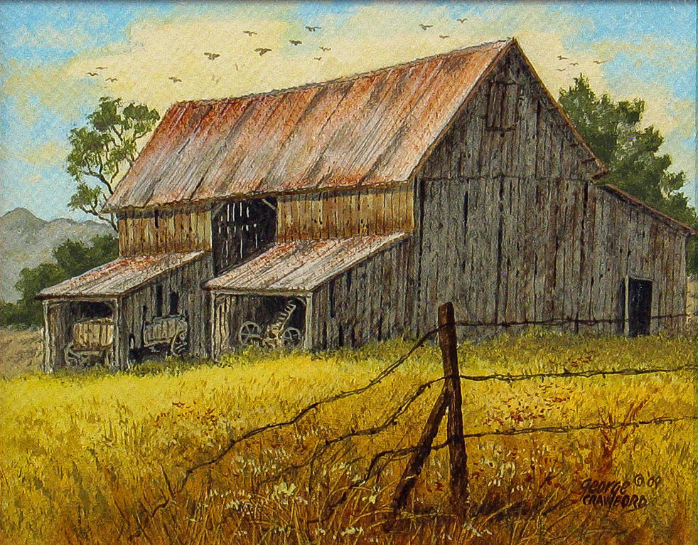 Back Country Barn; 8 x 10 inches; Acrylic on panel; © 2009