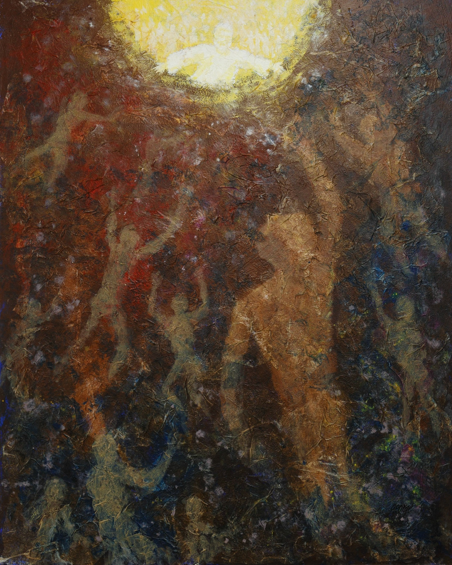 Upward Reach; Acrylic on panel; 30 x 24 inches; © 2011