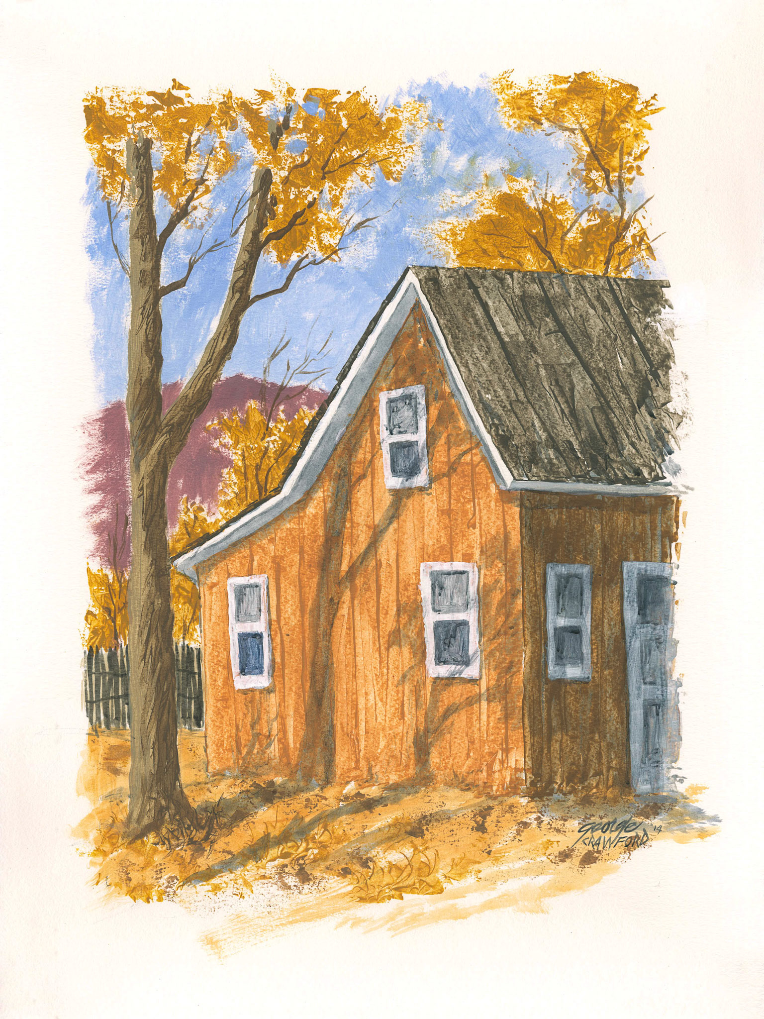 Untitled (Watercolor 14E); Acrylic watercolor on paper; 24 x 18 inches; © 2014