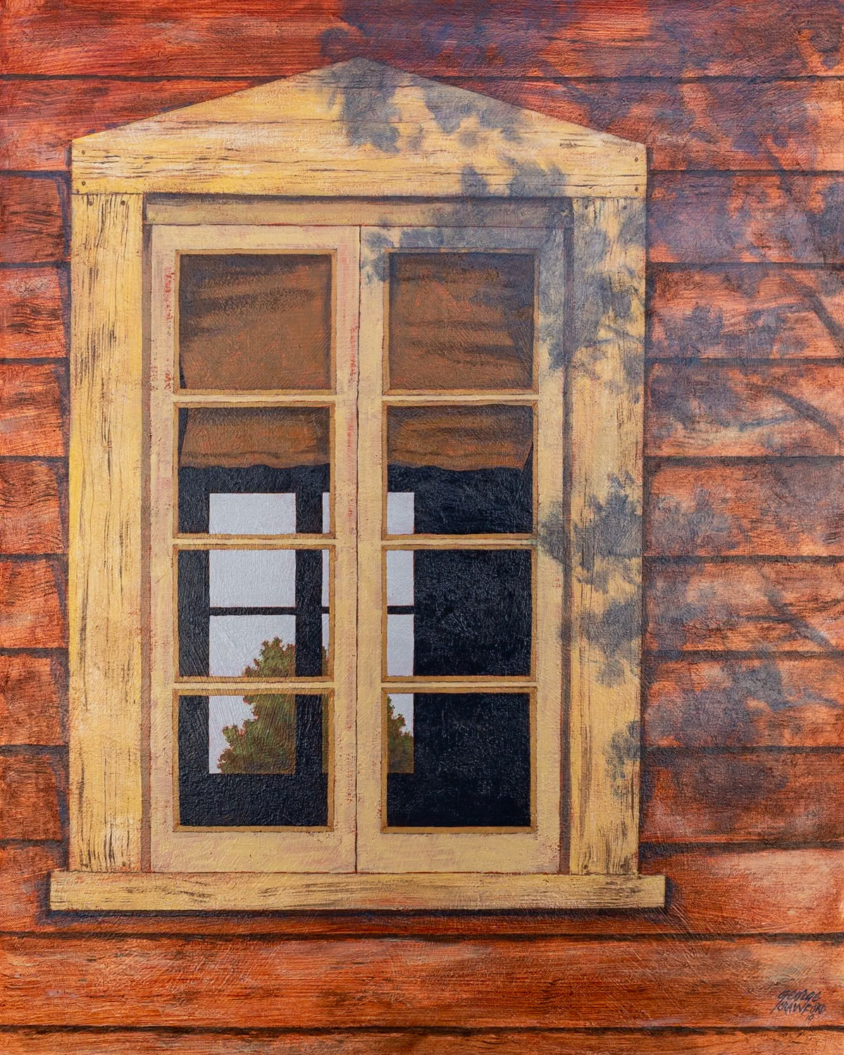 Looking In, Looking Out; Acrylic on Canvas; 30  x 24  inches;  © 2019