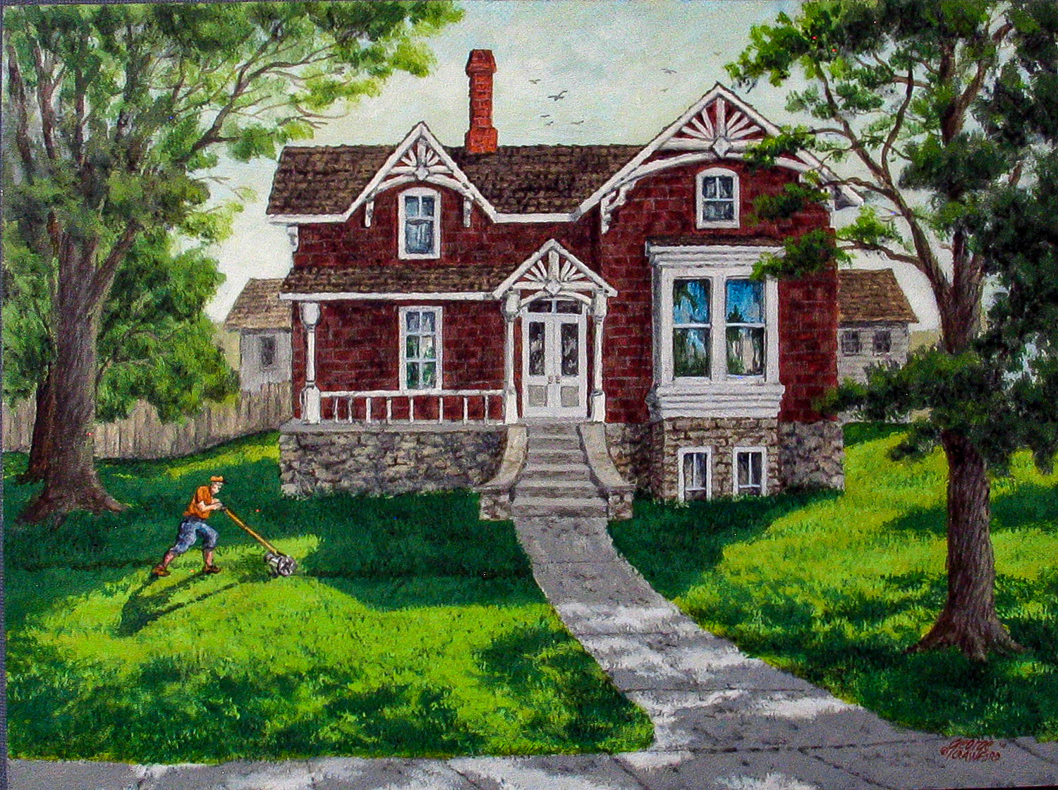Lawn Care; Acrylic on panel; © 2011