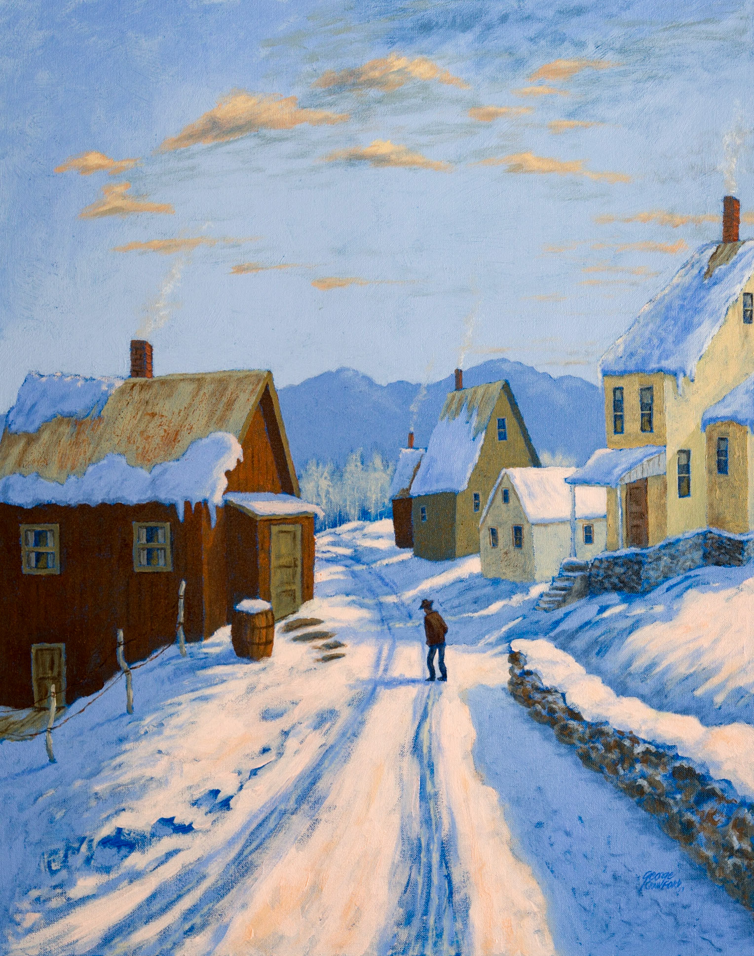 Winter Morning; Acrylic on canvas; 30  x 24  inches; © 2017