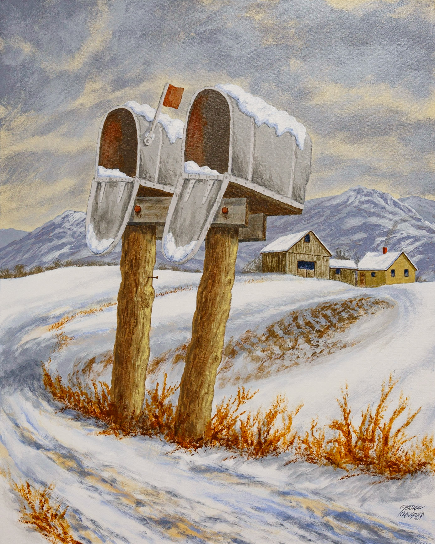 RFD Wintertime; Acrylic on canvas; 30 x 24 inches; © 2020