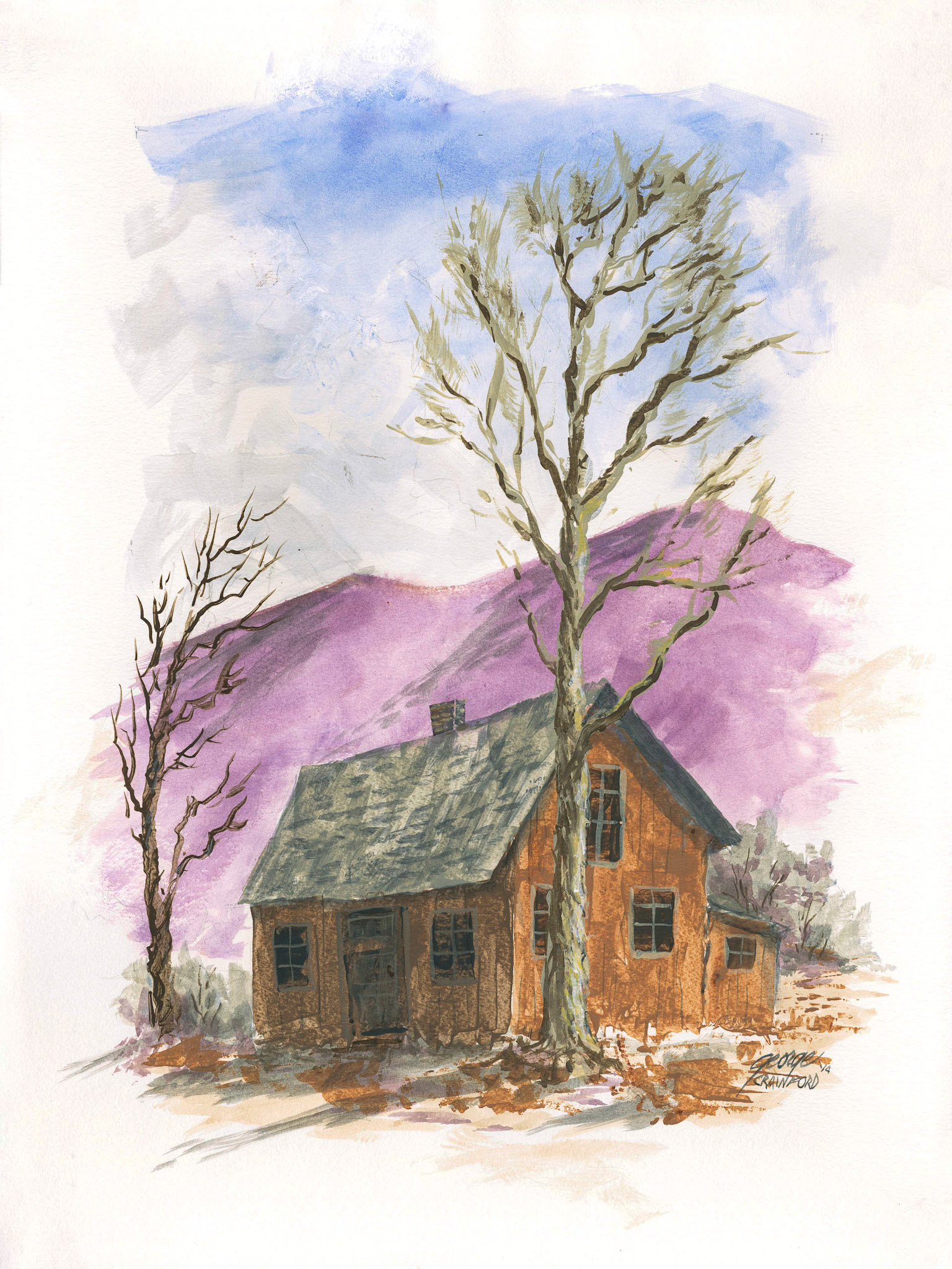 Untitled (Watercolor 14B); Acrylic watercolor on paper; 24 x 18 inches; © 2014