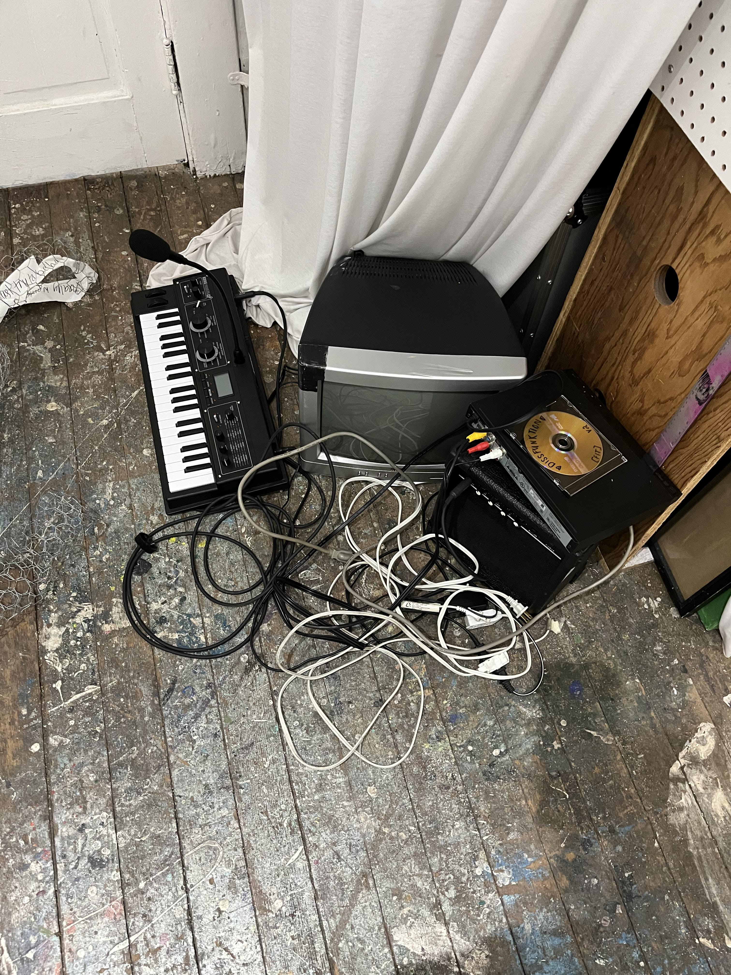 BTS of audiovisual installation elements