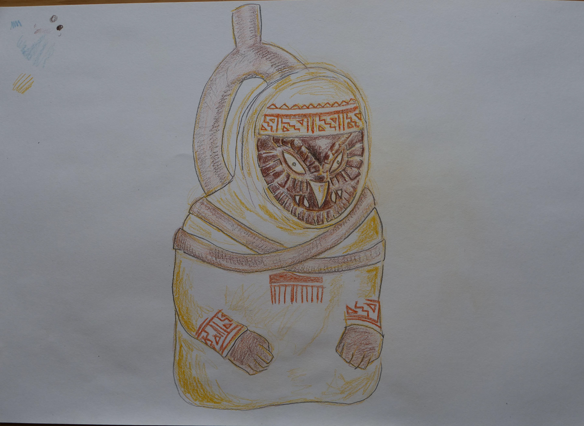 Drawing of a contributor.
