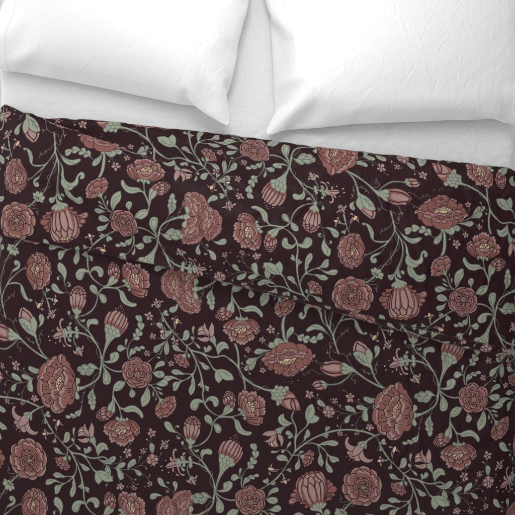Detail of Intricate Floral Pattern Bedding
