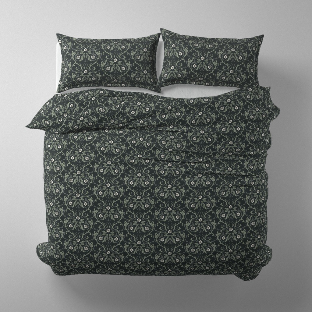 Lush Green William Morris Inspired Bedding