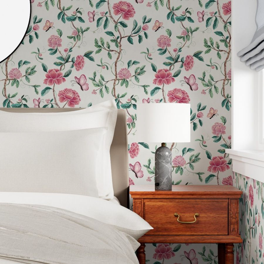 Pink Chinoiserie Wallpaper