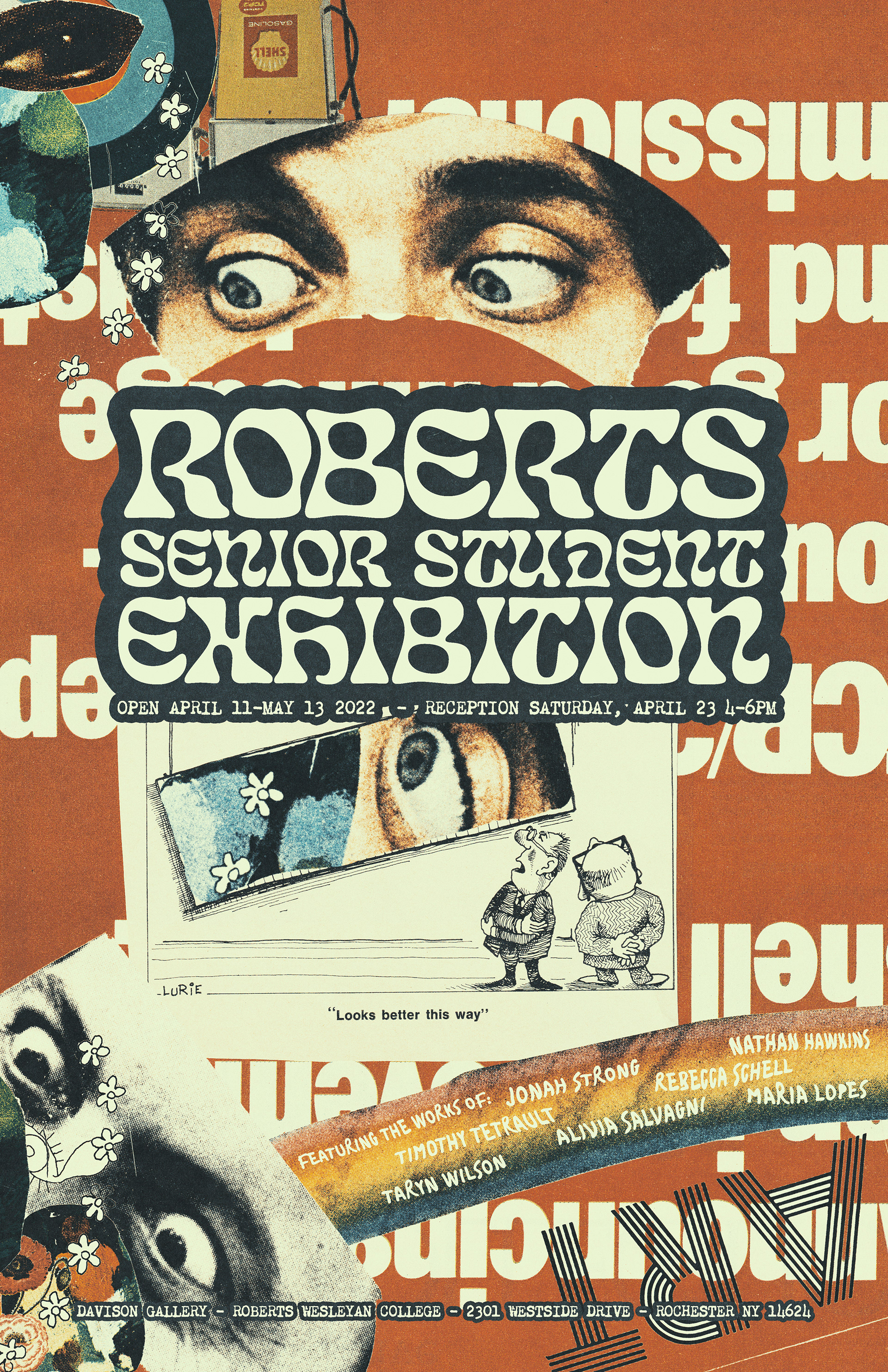 Collage Senior Show Poster - Art, Design and Direction by Jonah Strong
