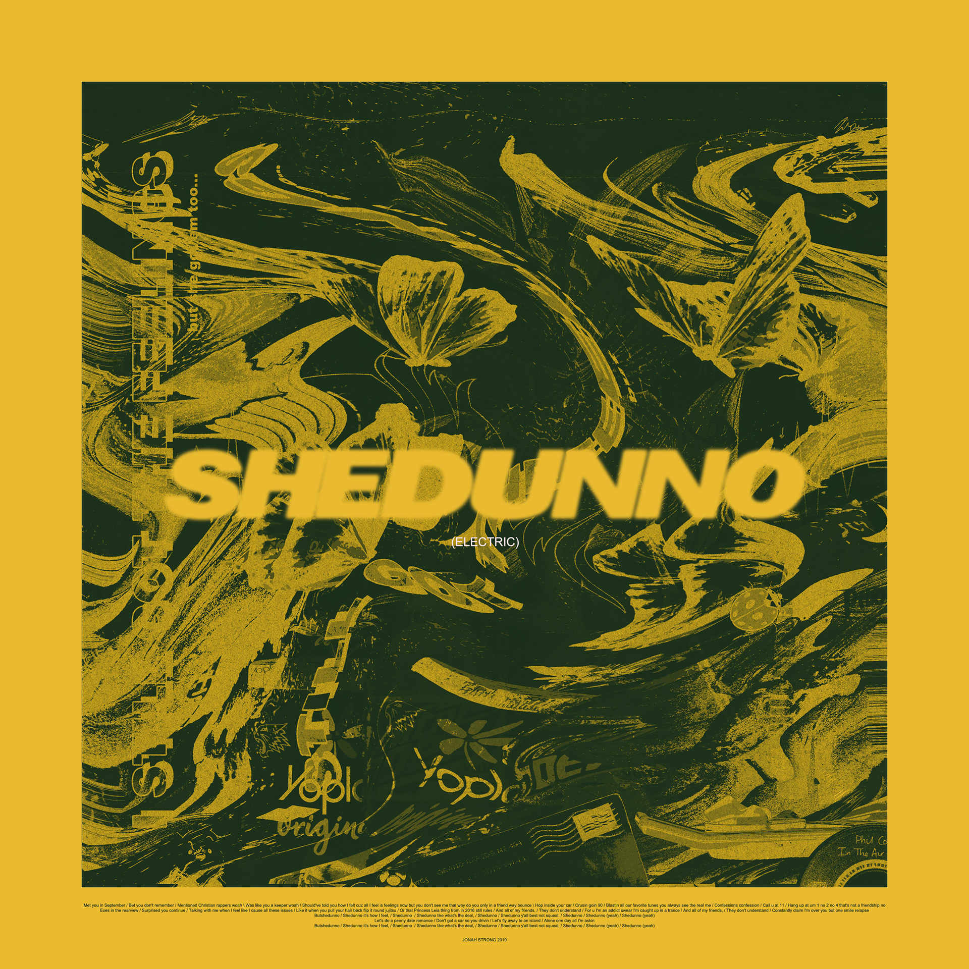 Jonah Strong - "Shedunno (Electric)" Single Cover