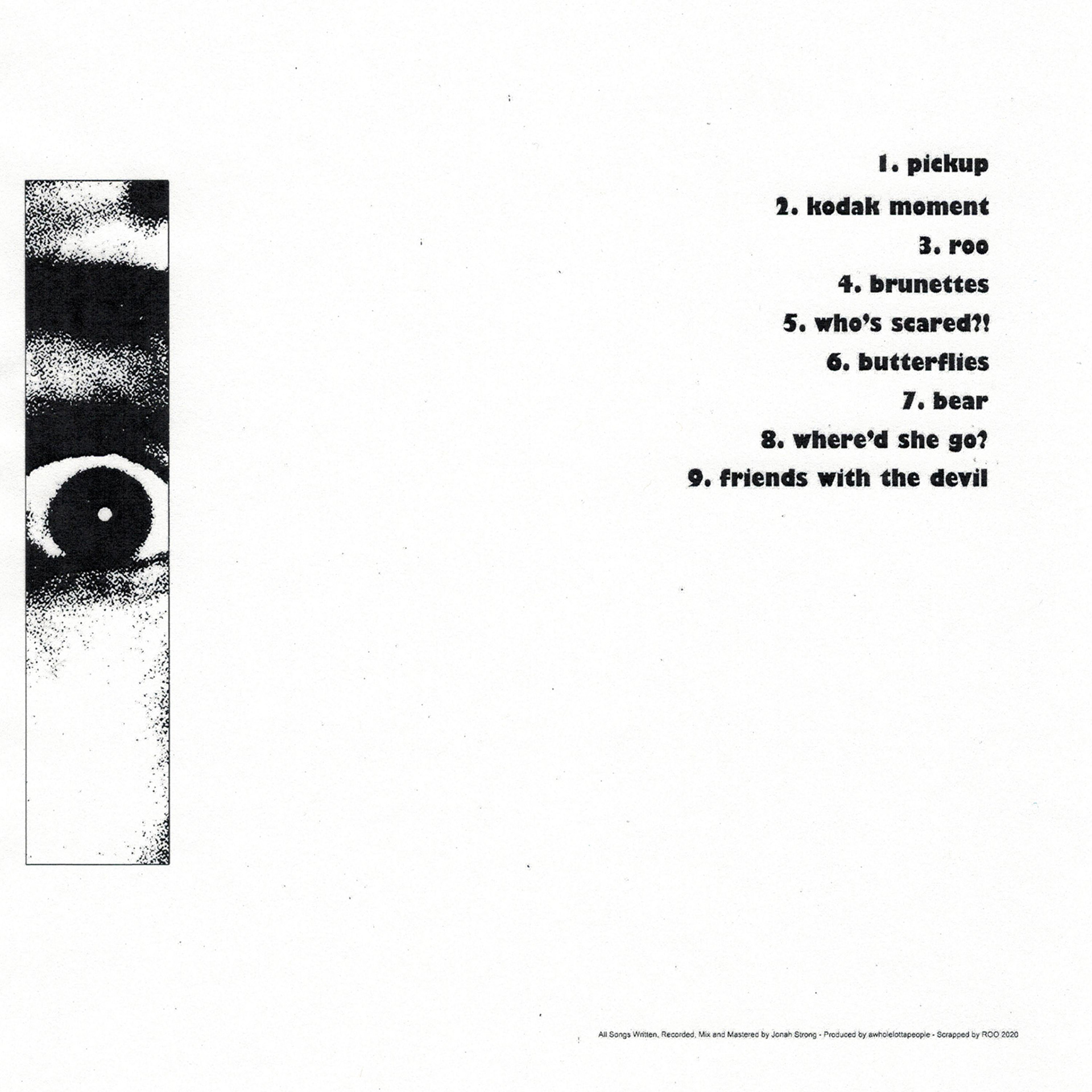 Jonah Strong - "Parker" Album Tracklist