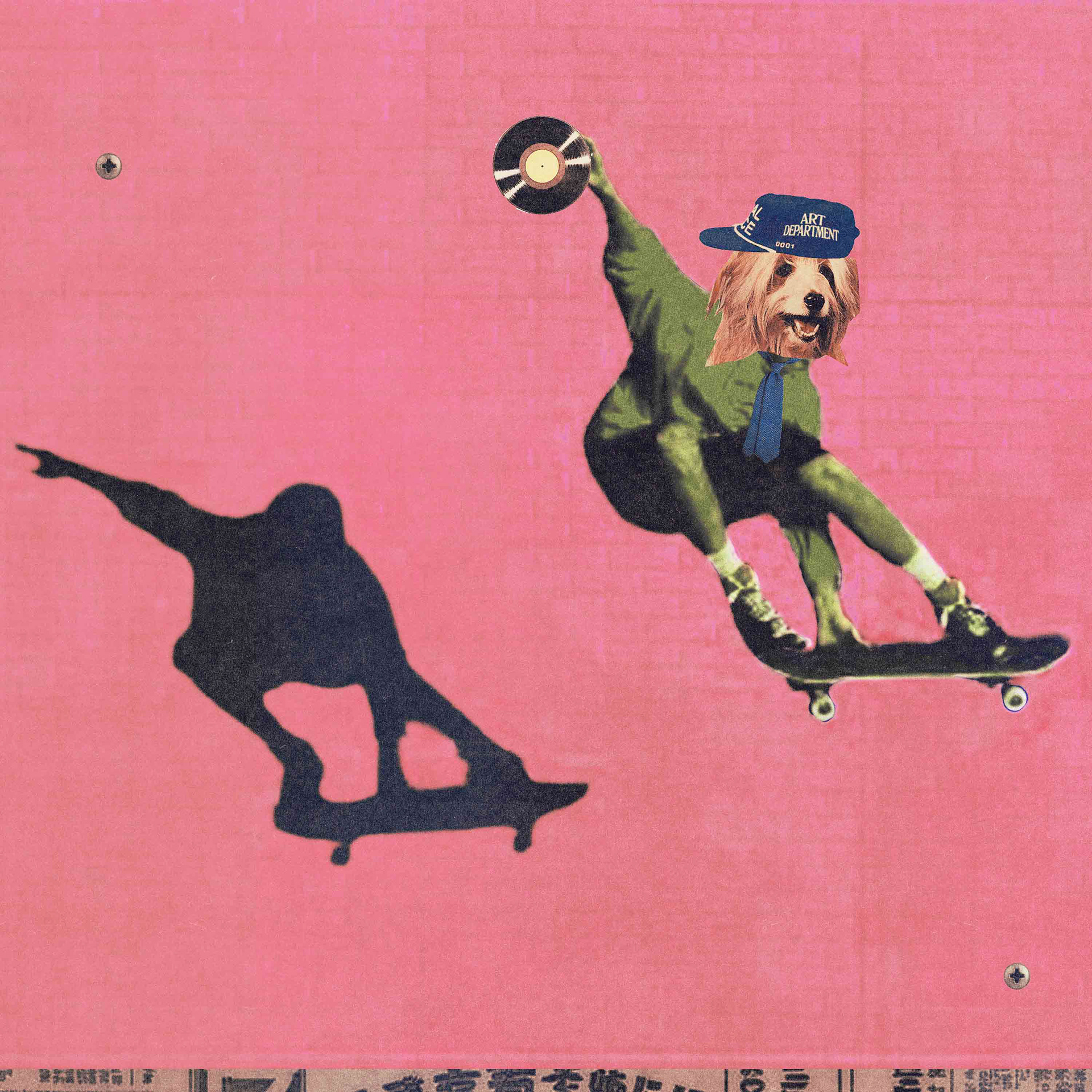 SKATER PUP - Collage by Jonah Strong