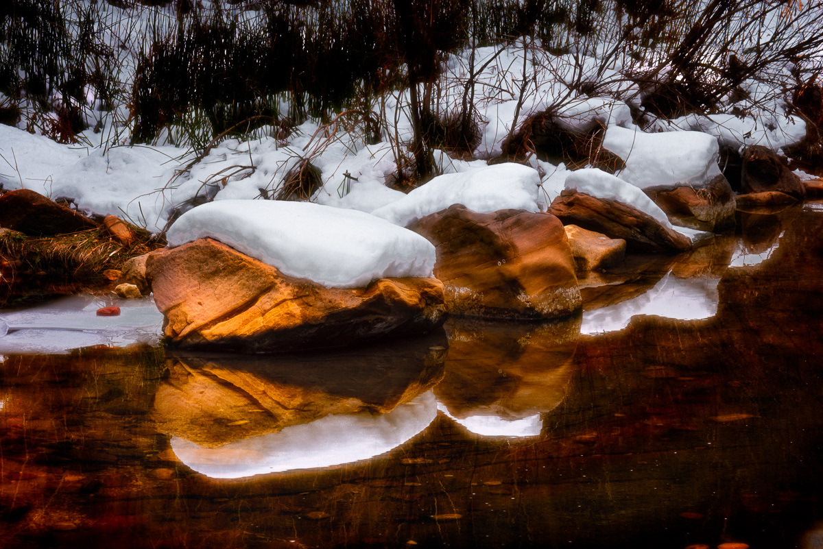 Snowy Boulders