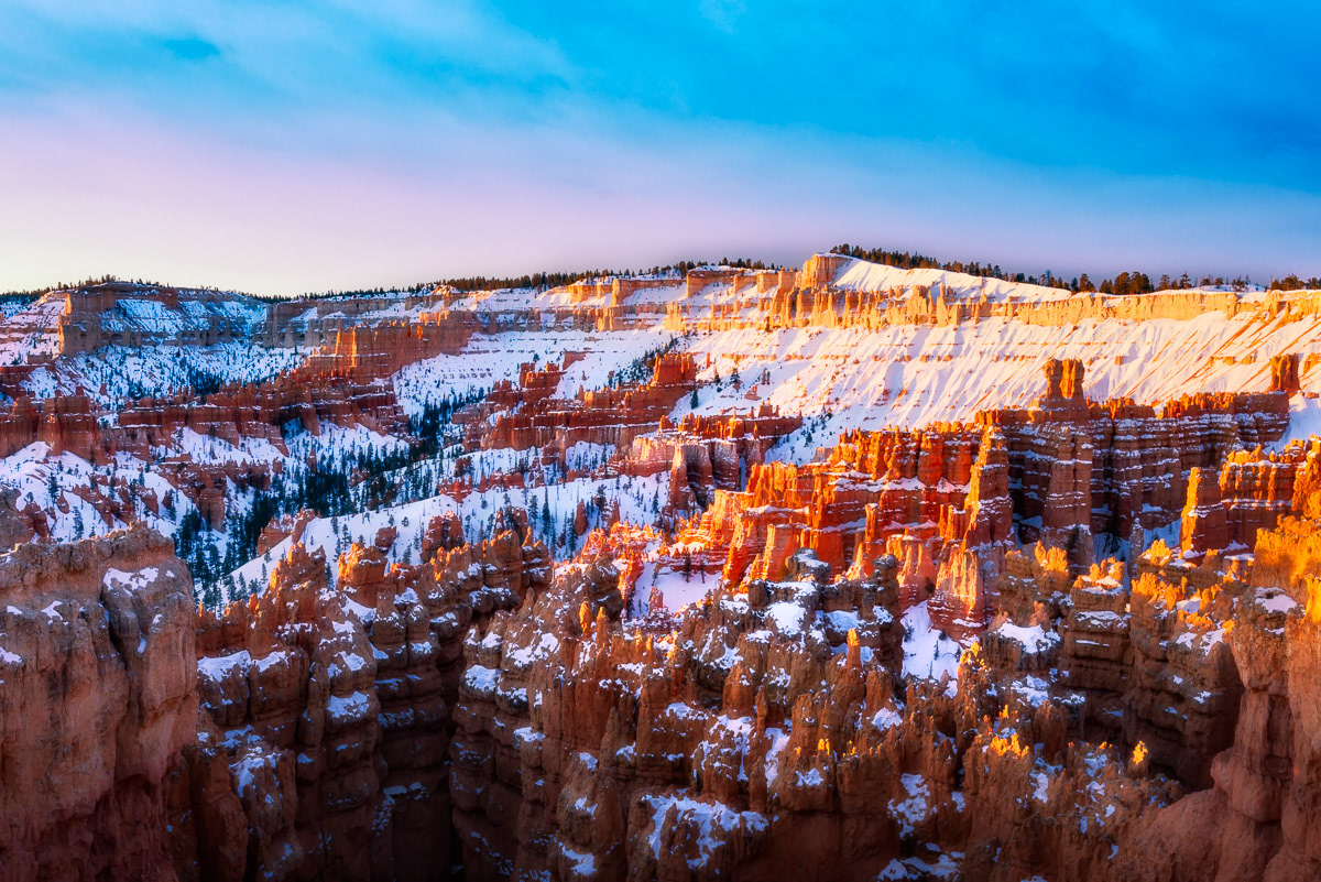 Winter Sunrise Over Silent City