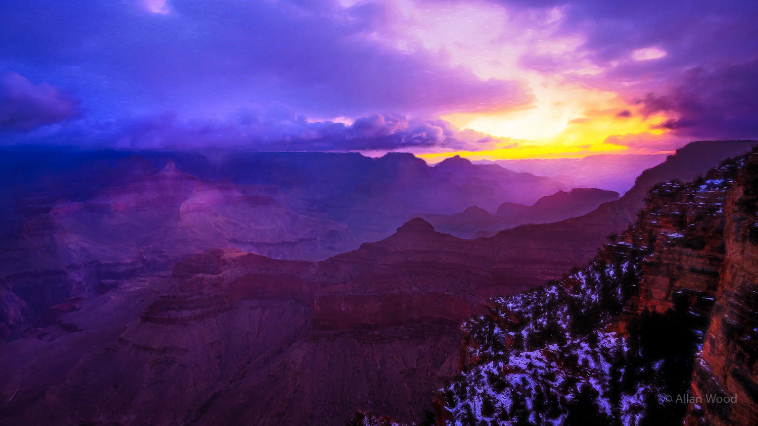 Grand Canyon, Sunrise Winter Storm