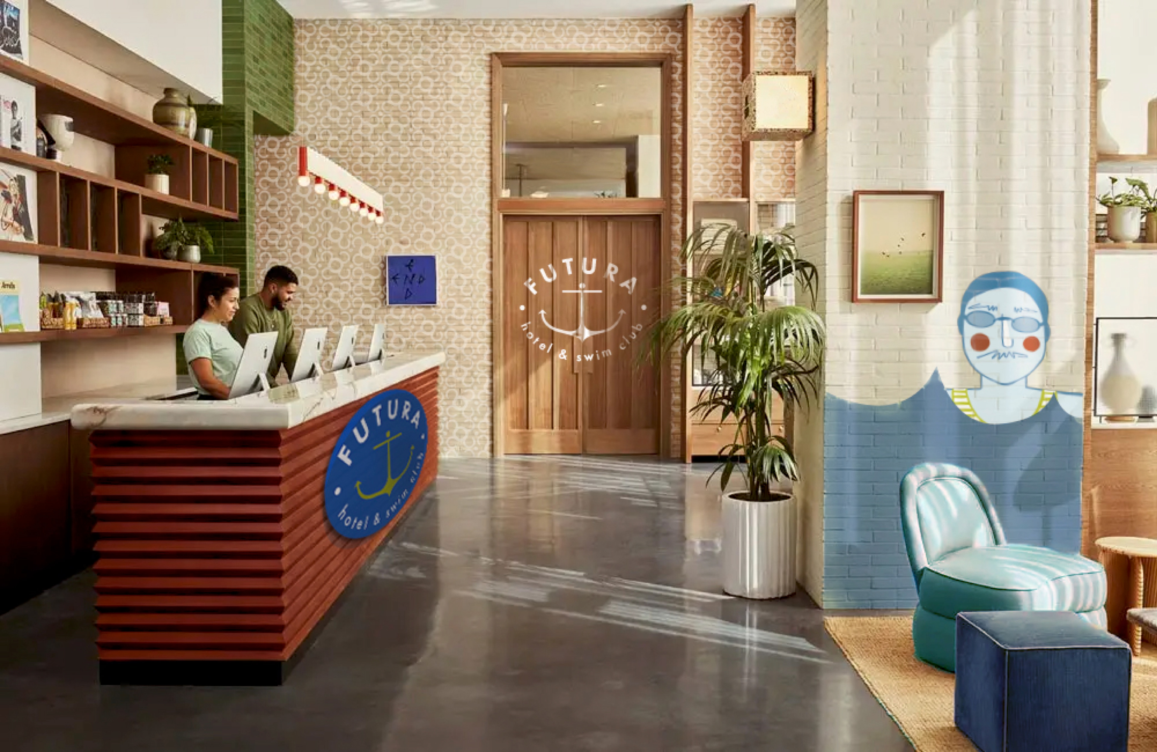 Futura Hotel Signage Mockup