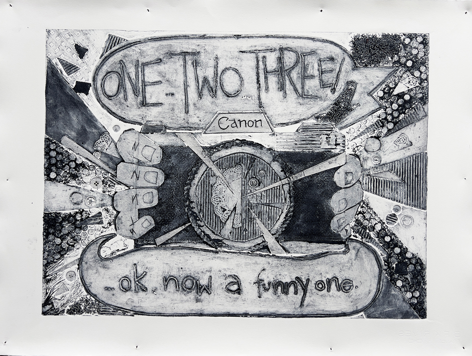 "Picture Day", Collagraph Print, 22" x 31", 2025
