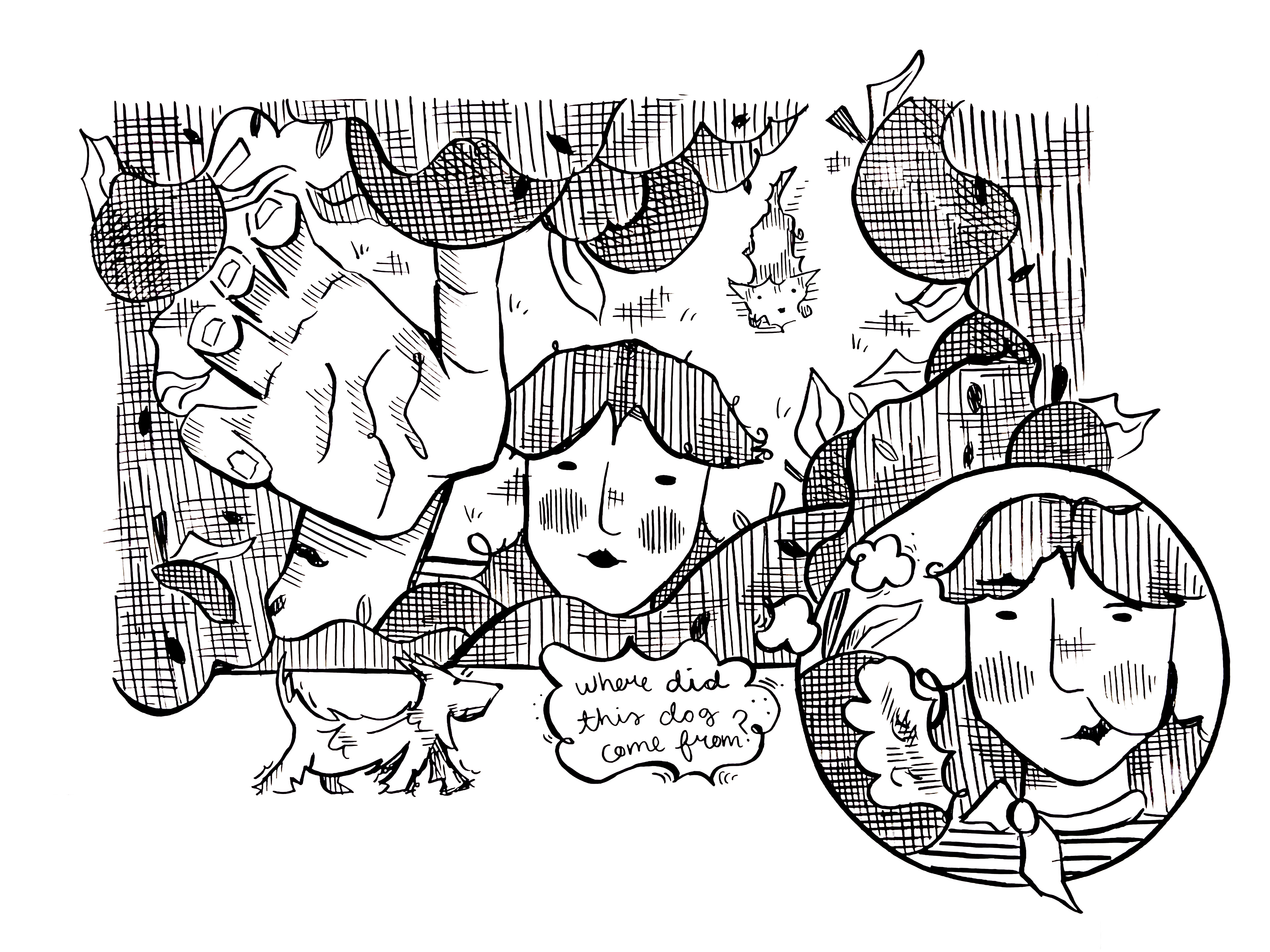 April Line Drawing