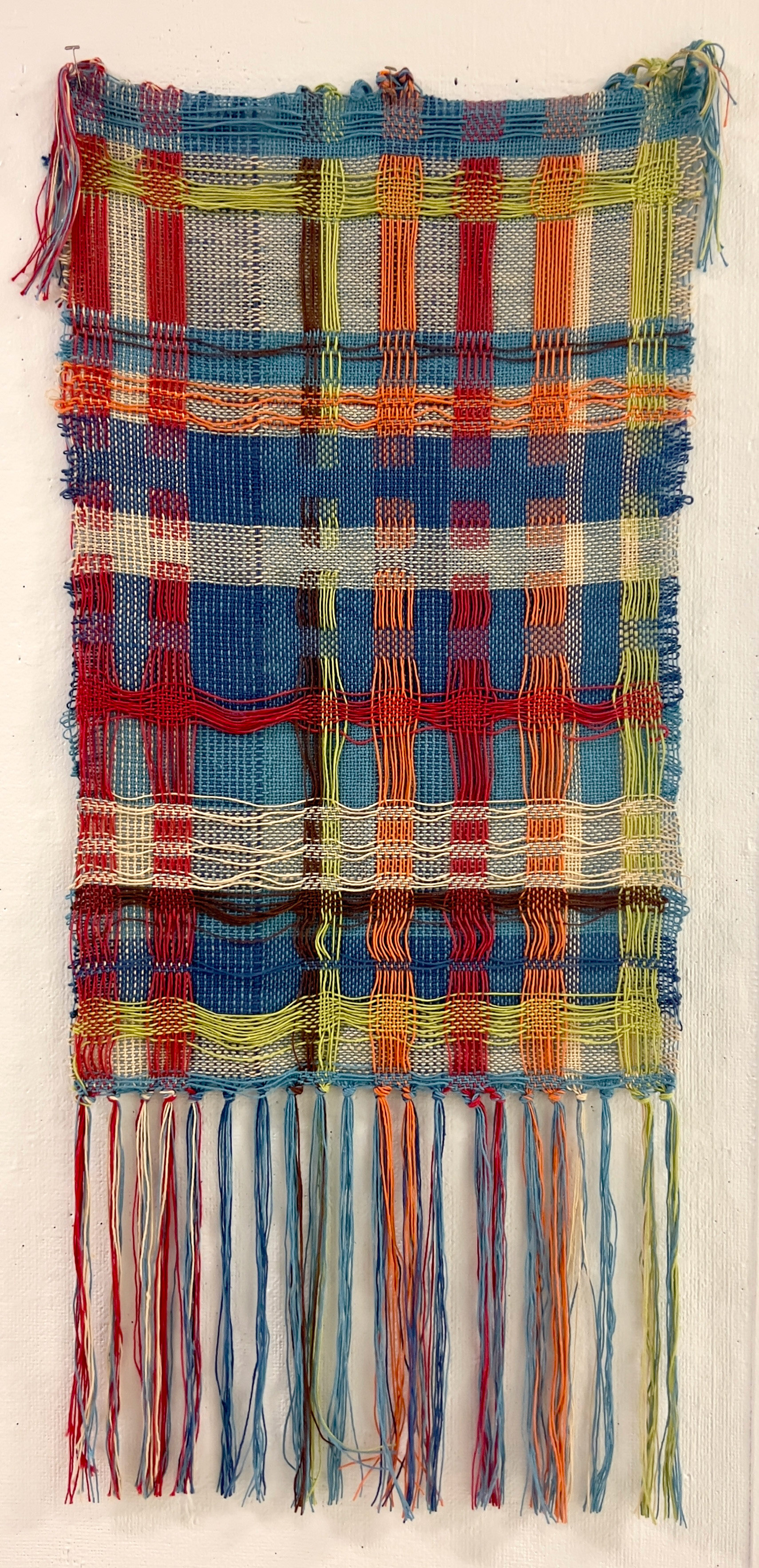 "Double Weave", 4-Harness Weaving, 30" x 18", 2025 (front)