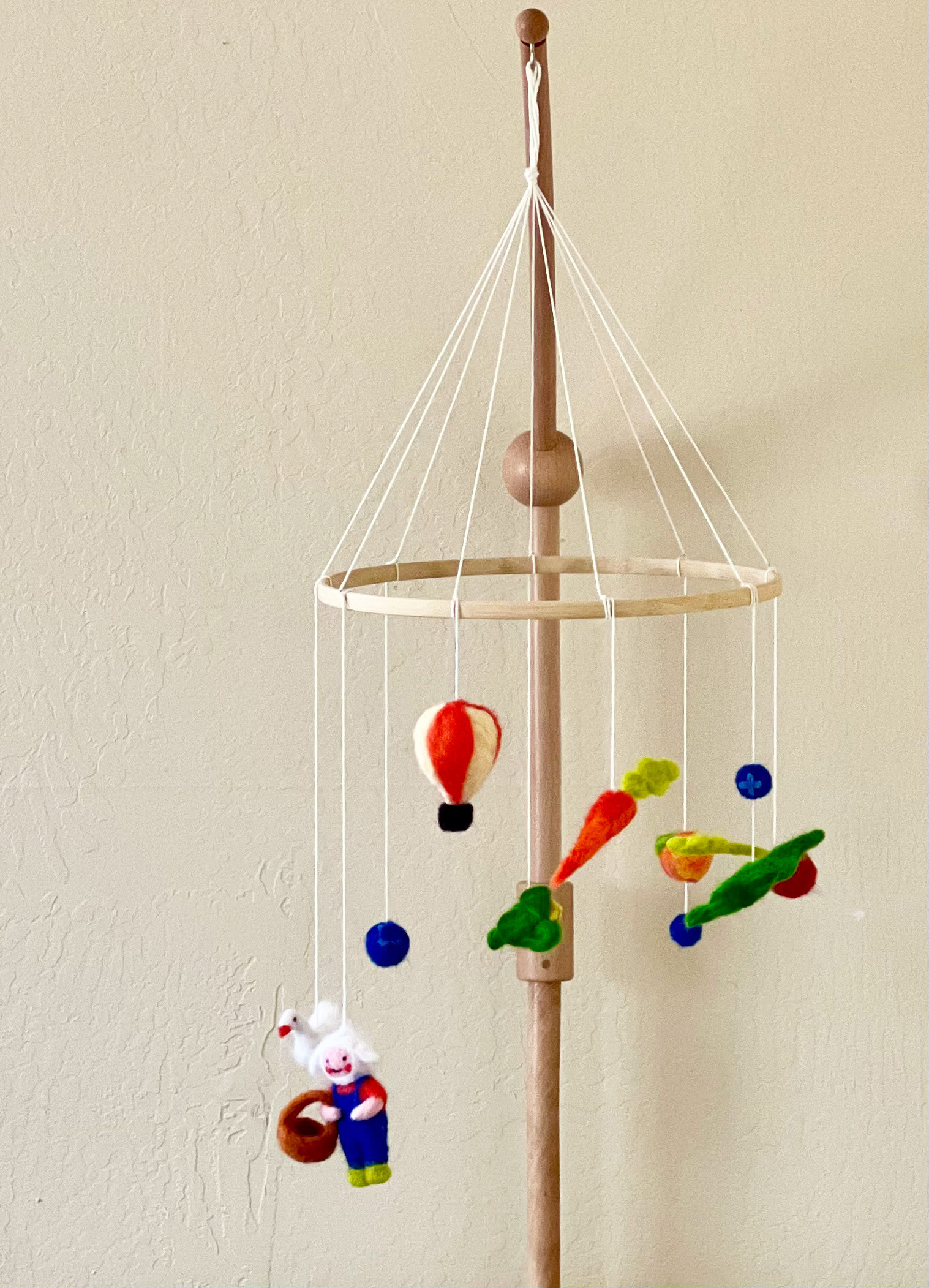 "August's Mobile", Felting, 2024