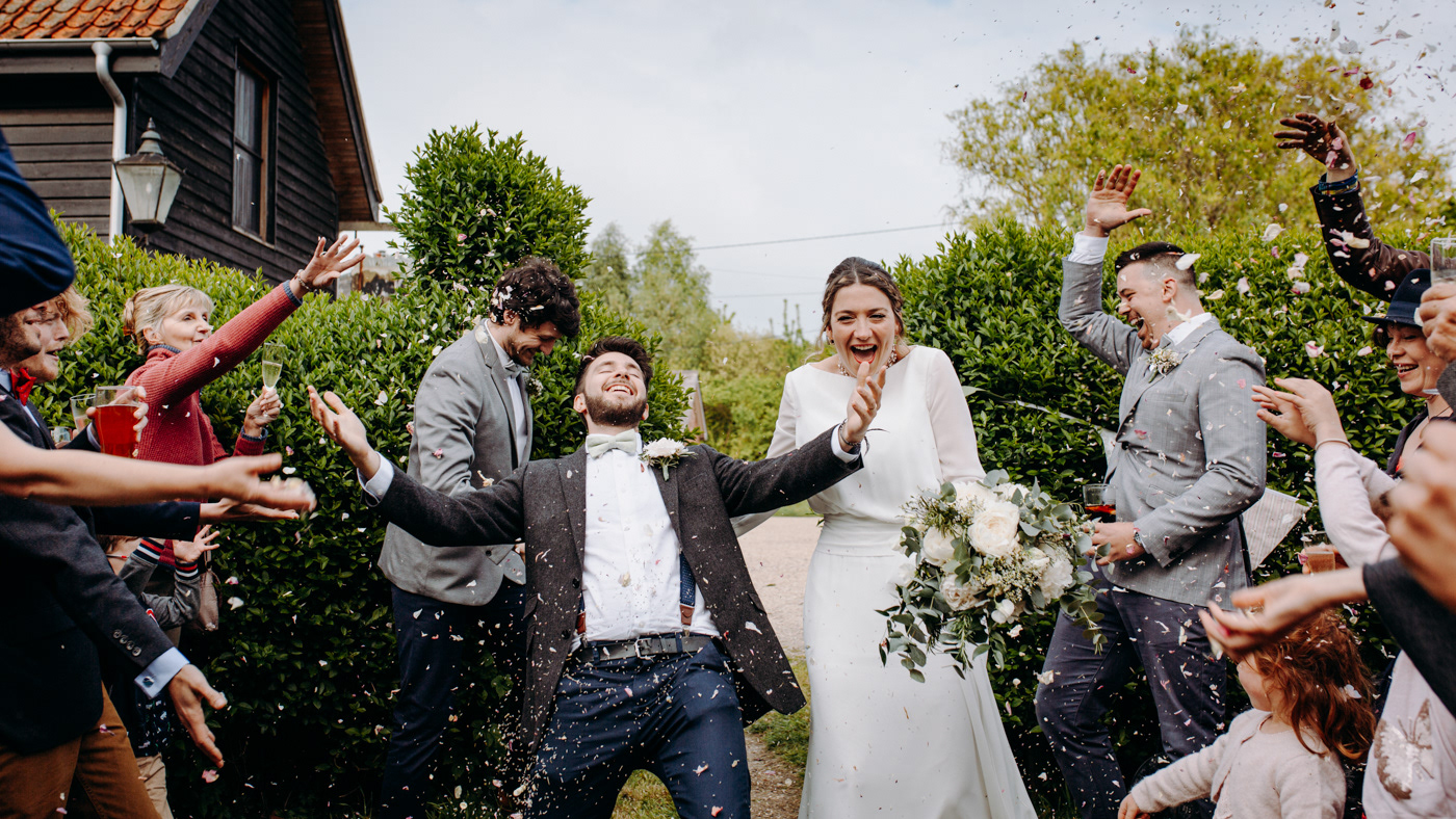 Wedding confetti photography at Suffolk Wedfest