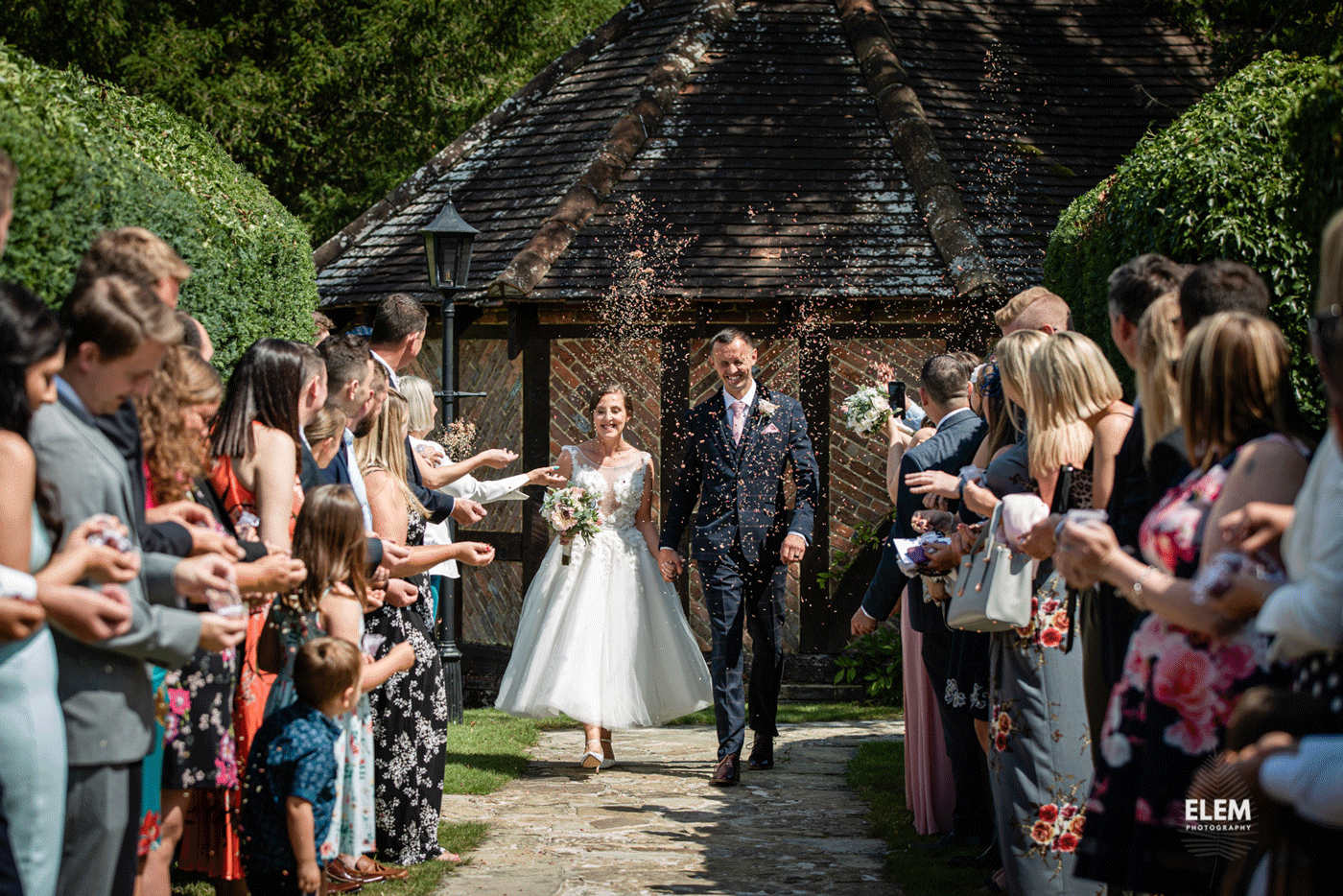 Confetti gif at Ghyll Manor wedding venue Horsham West Sussex