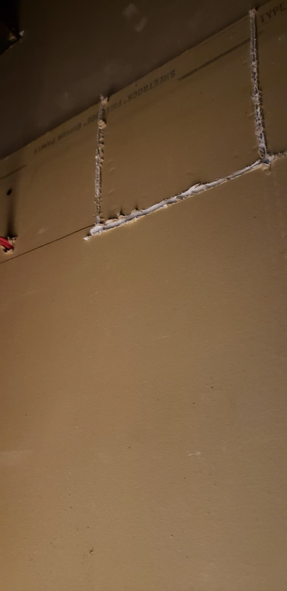 first cuts in the wall