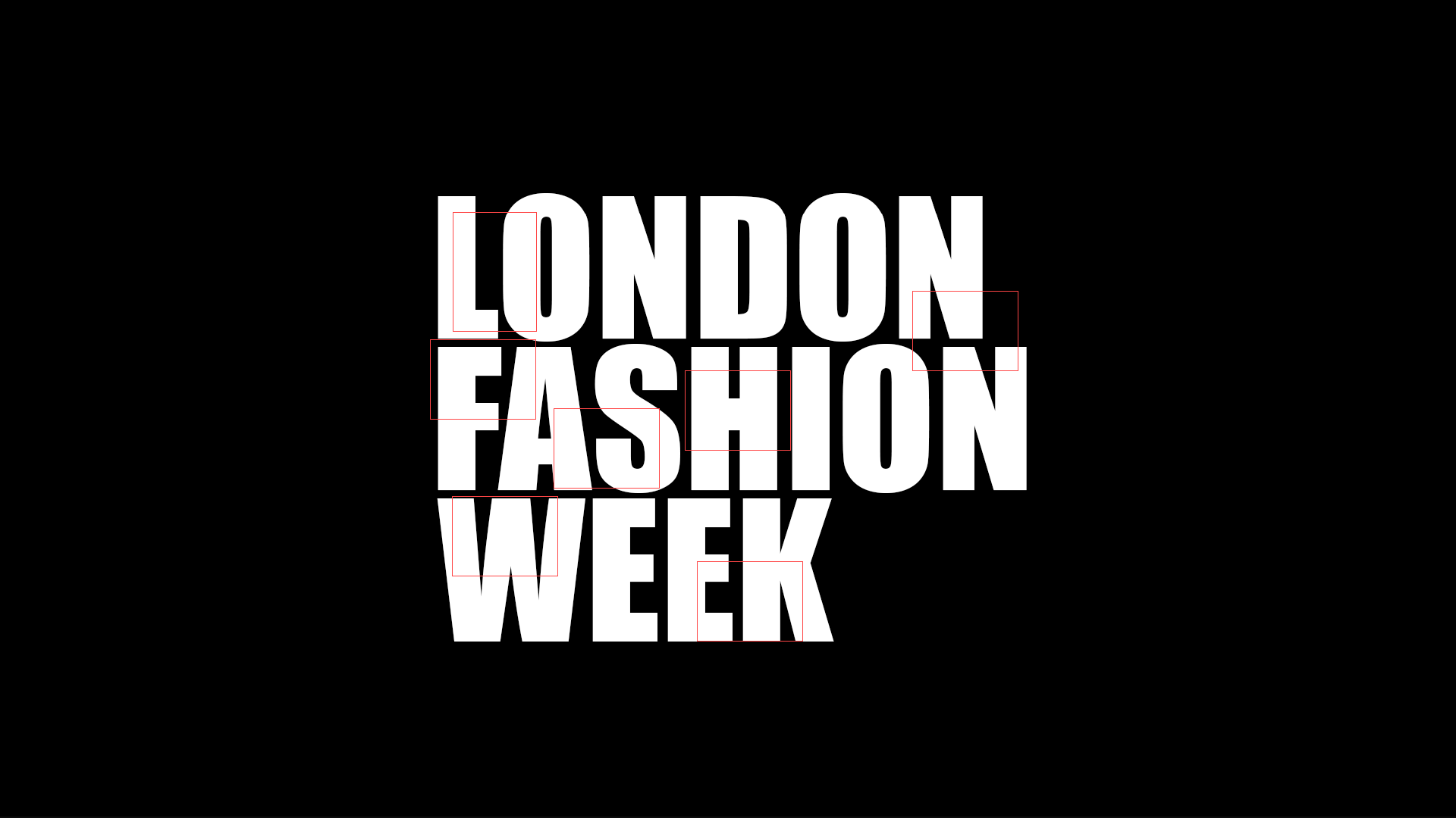 Finding the negative spaces between the Logo Type