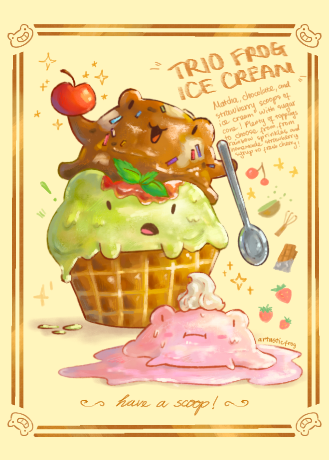 Trio Frog Ice Cream