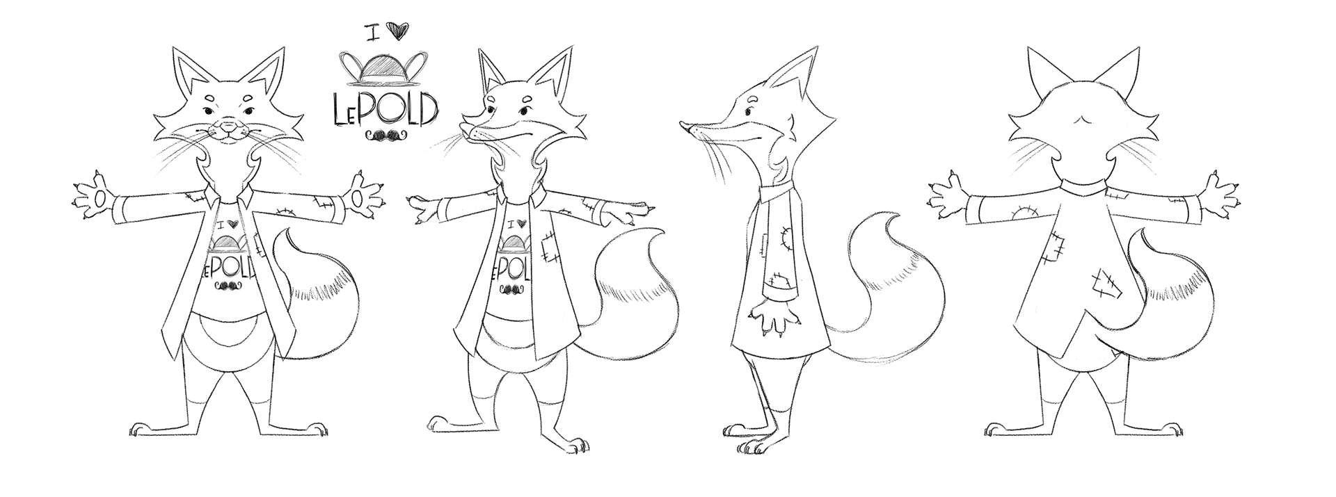 Fox Turnaround with Clothes