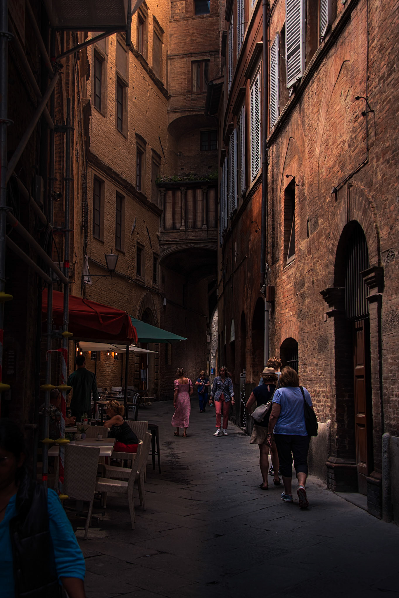 The Narrow Streets of Siena,Italy