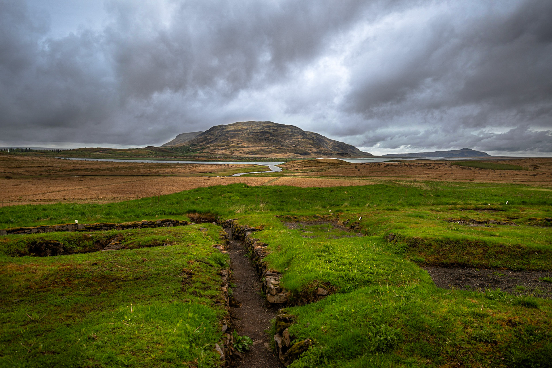 Fields of Iceland  near Skaholt Church