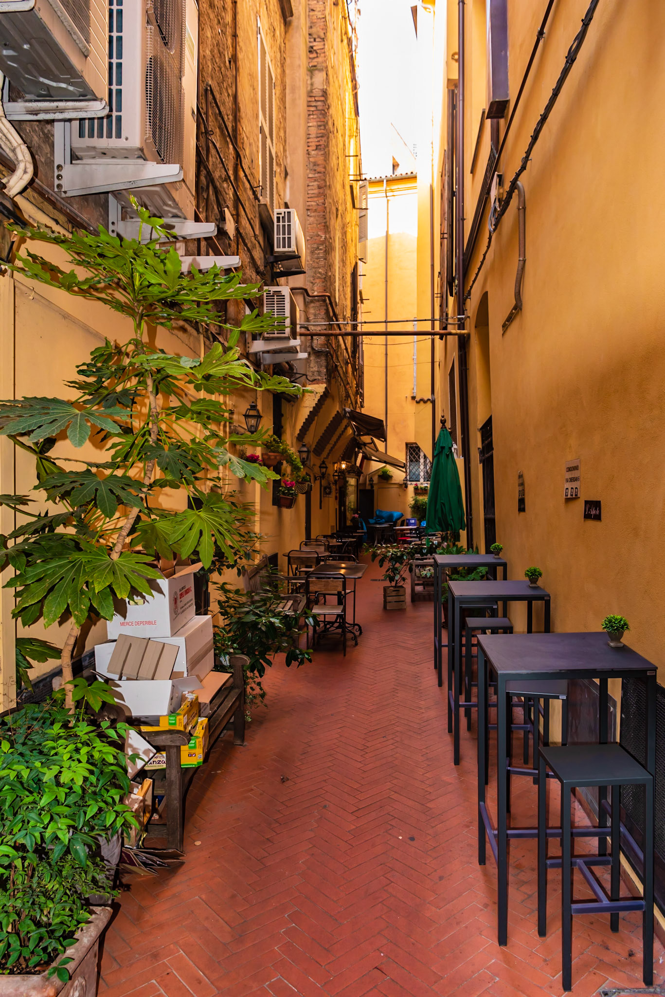 Small cafe in local alleyway