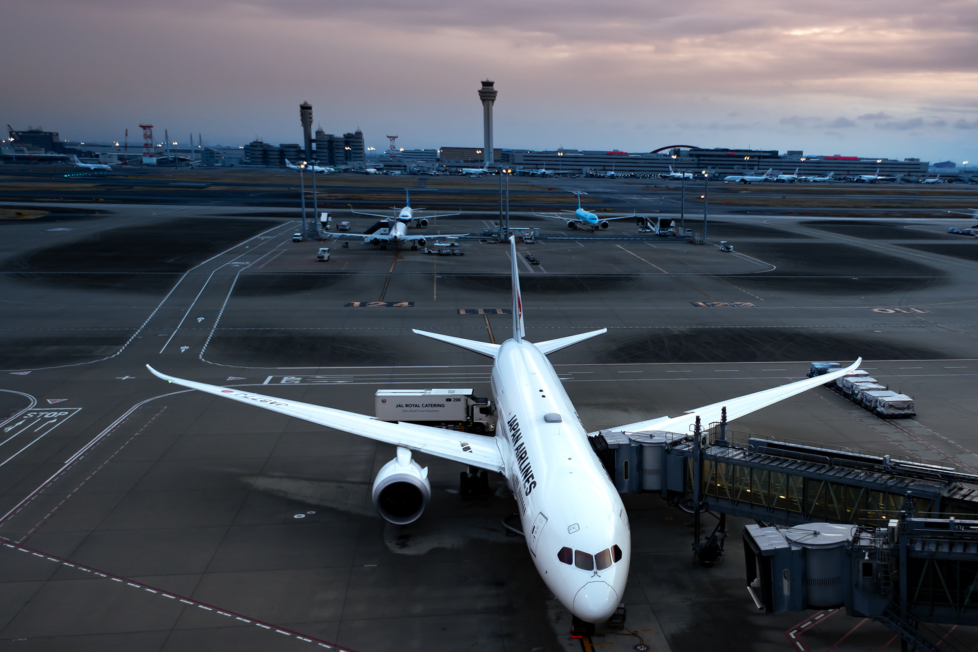 Ramp of Tokyo Haneda at Sunrise