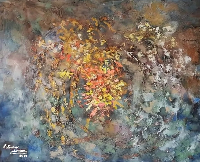 Fragments of light . Oil on Canvas. 170 x 150 cms