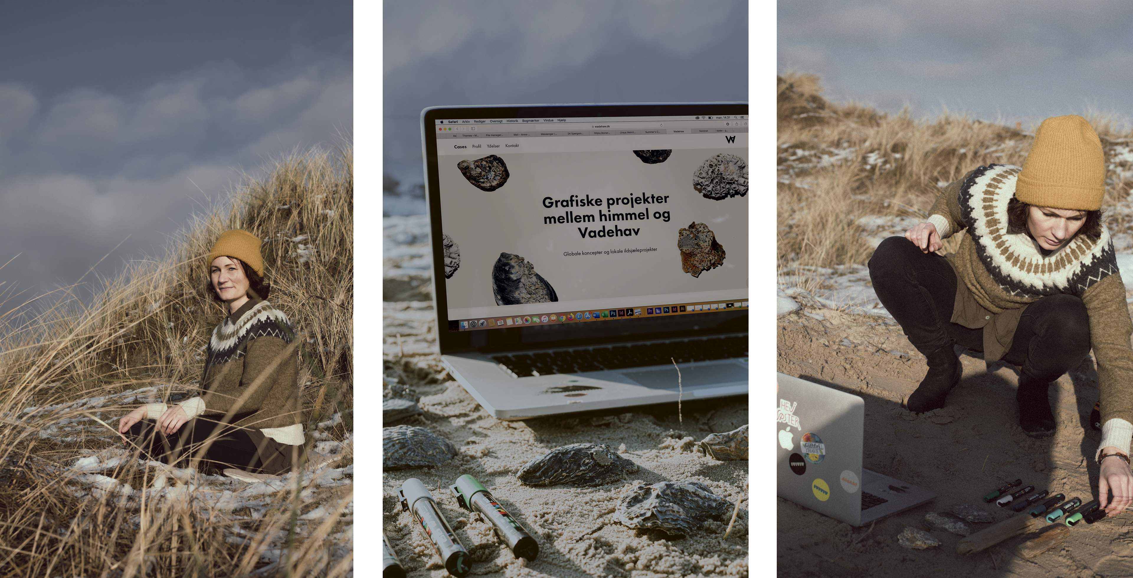 Grafisk designer på Fanø, Anne-Mette Jensen, Wadehaw