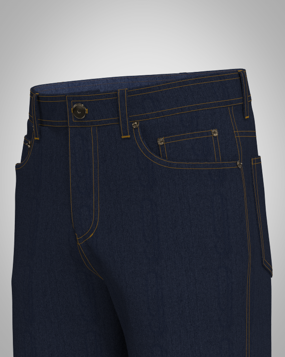 Detail Render - Denim Jeans