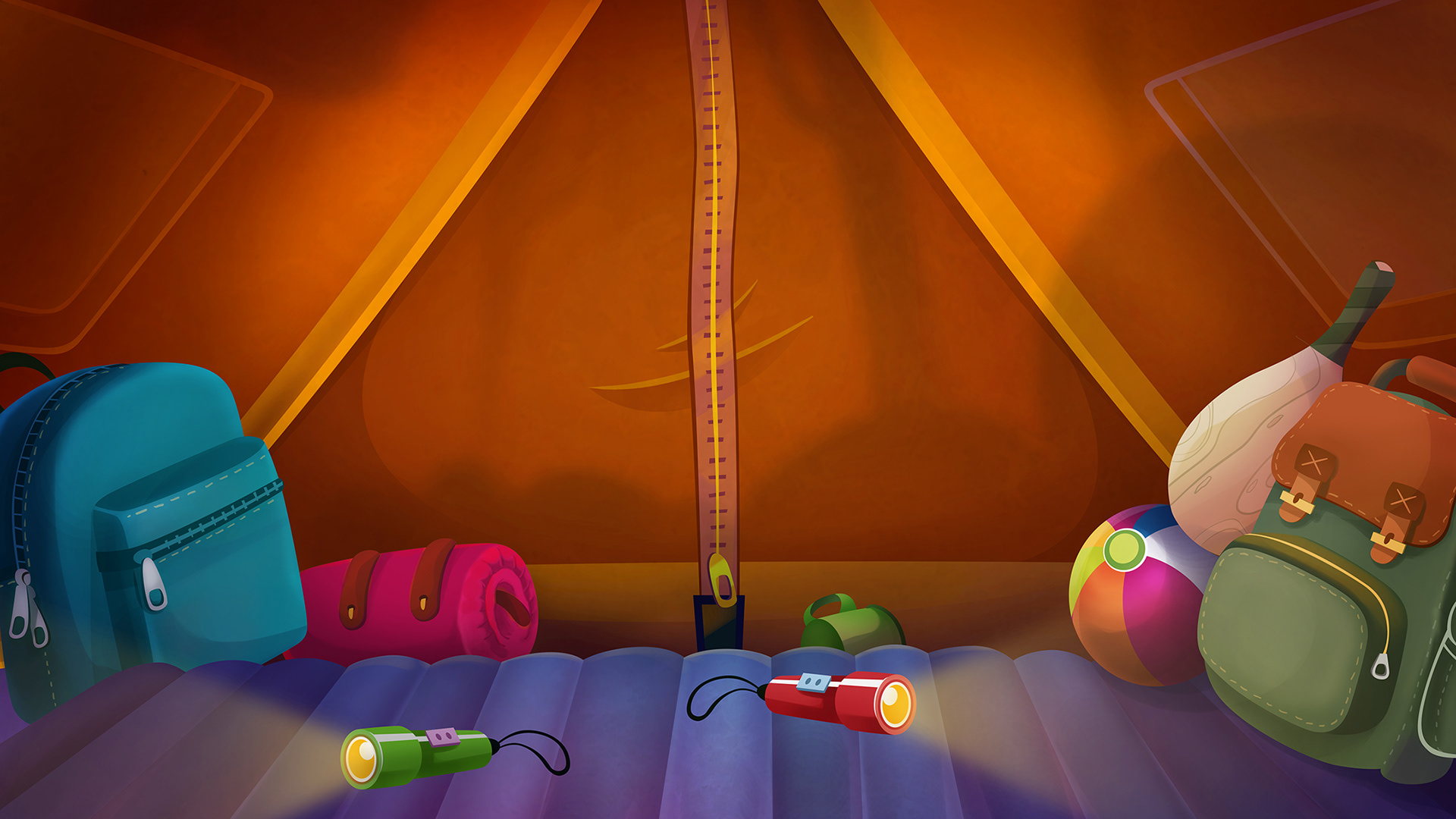 Cenário para animação 2D acampamento - Topway