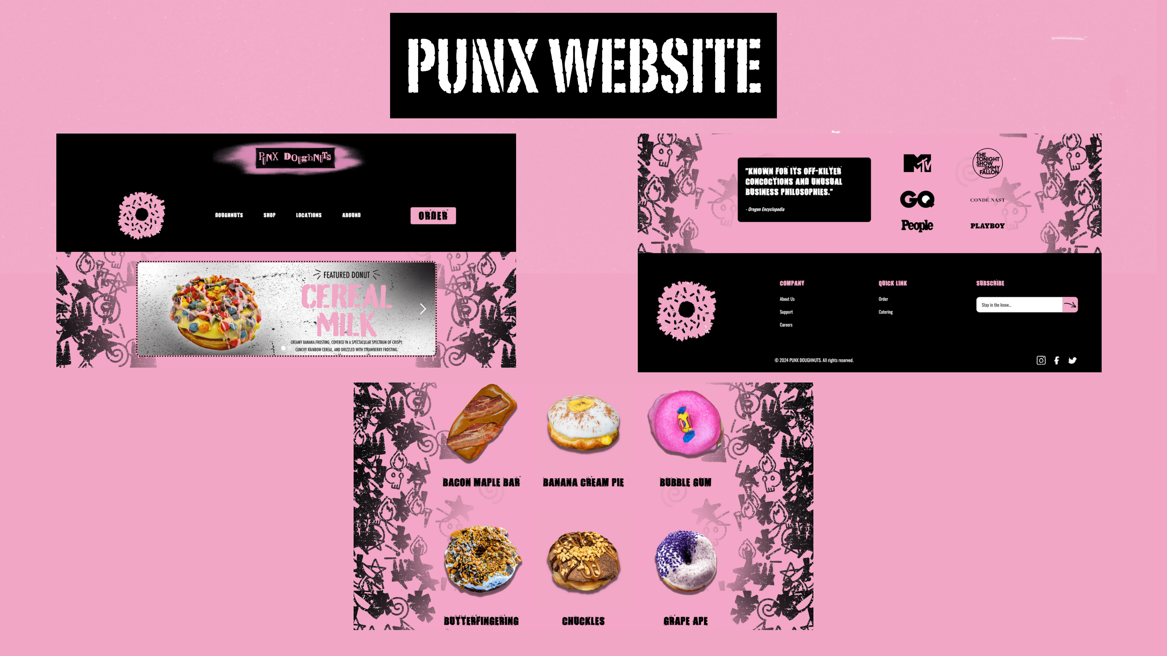 PUNX DOUGHNUTS WEBSITE