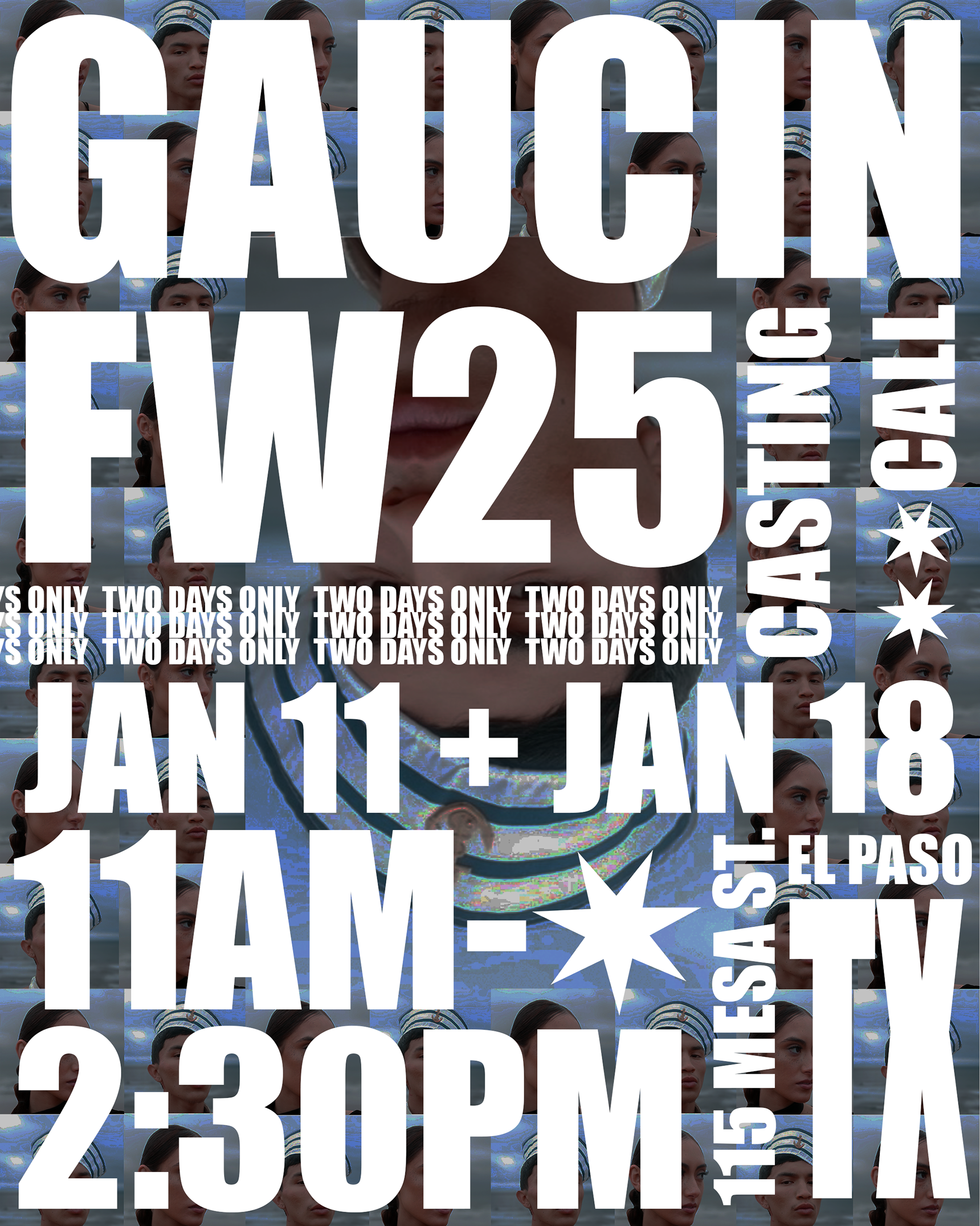 GAUCIN COUTURE FW 25 CASTING FLYER