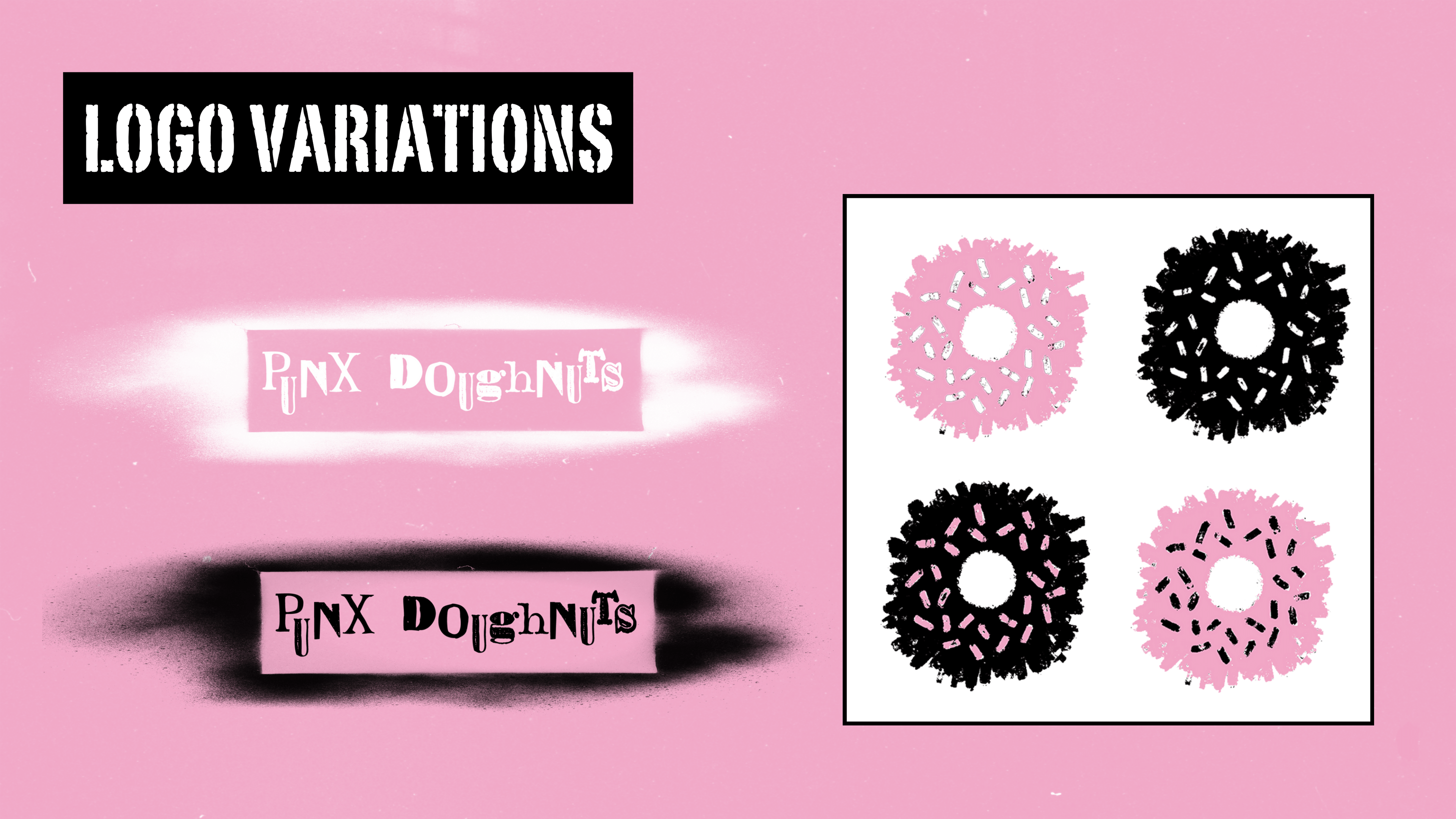 PUNX DOUGHNUTS LOGO VARIATIONS