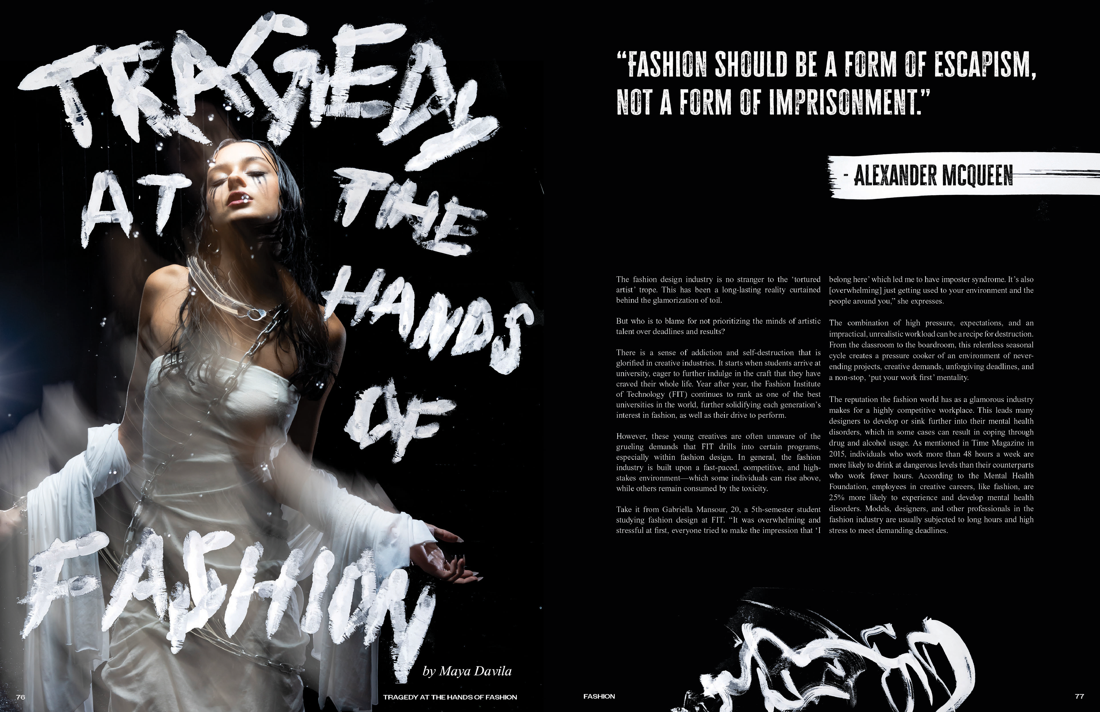 BLUSH MAGAZINE, FALL 2023 - TRAGEDY AT THE HANDS OF FASHION