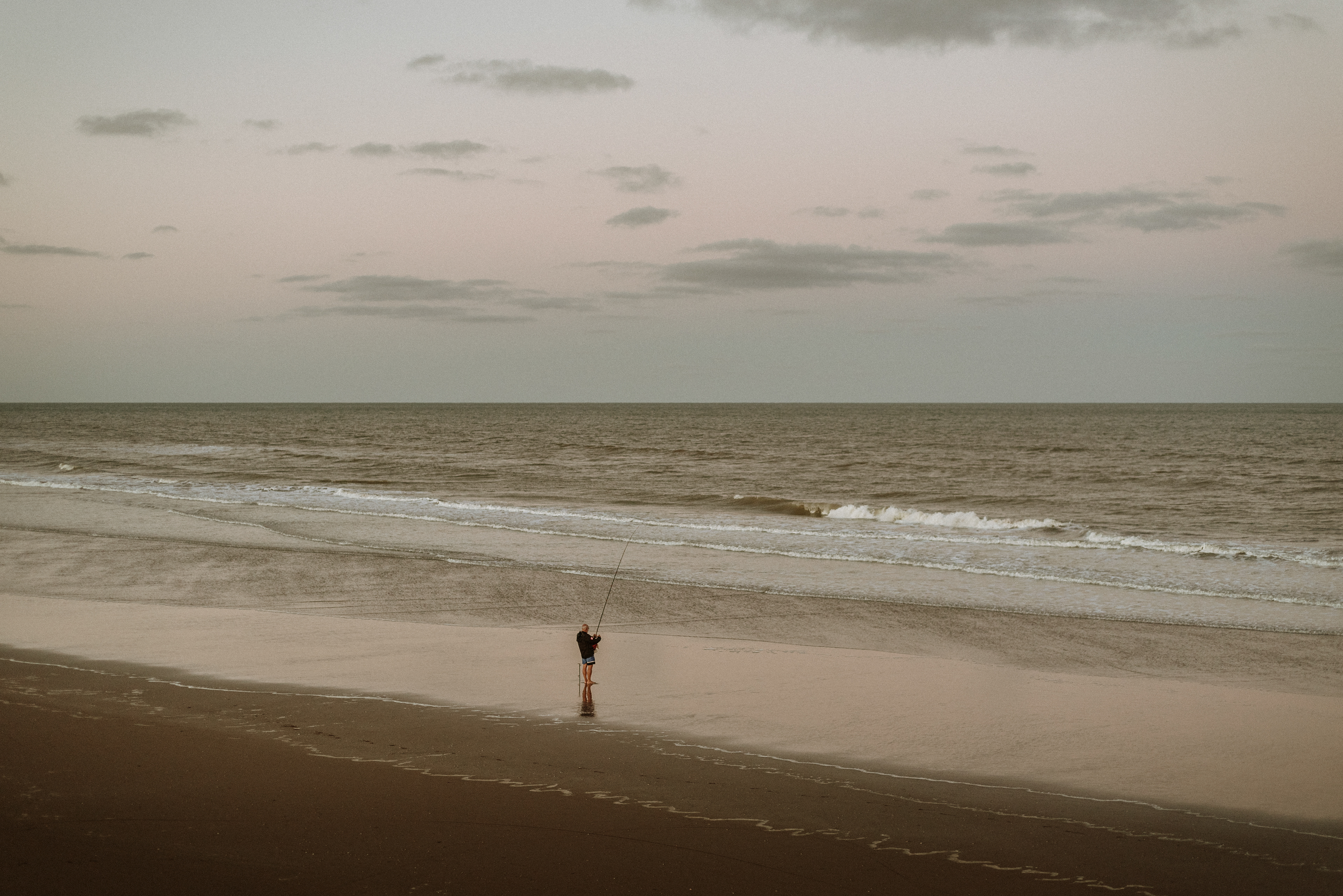 El pescador al atardecer