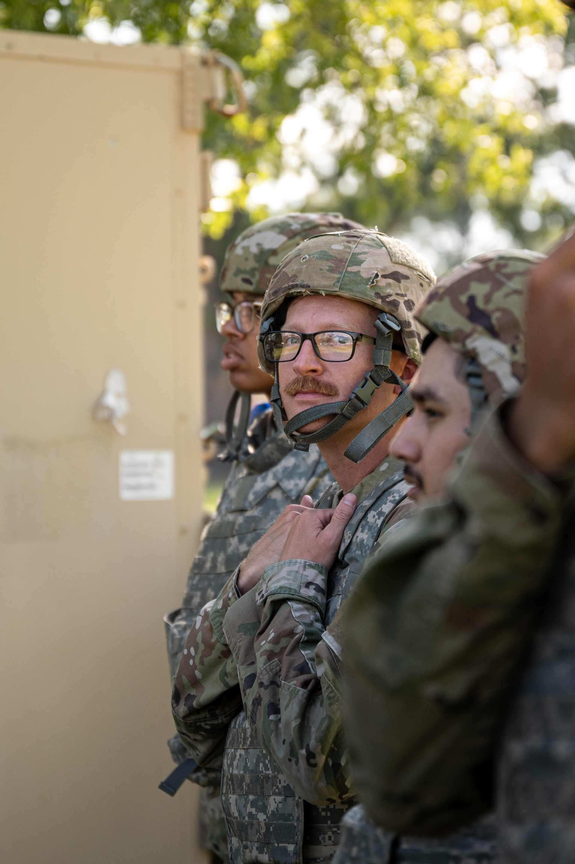U.S. Air Force Airmen assigned to the 4th Fighter Wing participate in the Integrated Contingency Training at Seymour Johnson Air Force Base, North Carolina, May 20, 2025. The multi-day exercise focused on building a shelter, operating in chemically contested environments and sharpening contingency skills essential for deployed operations.