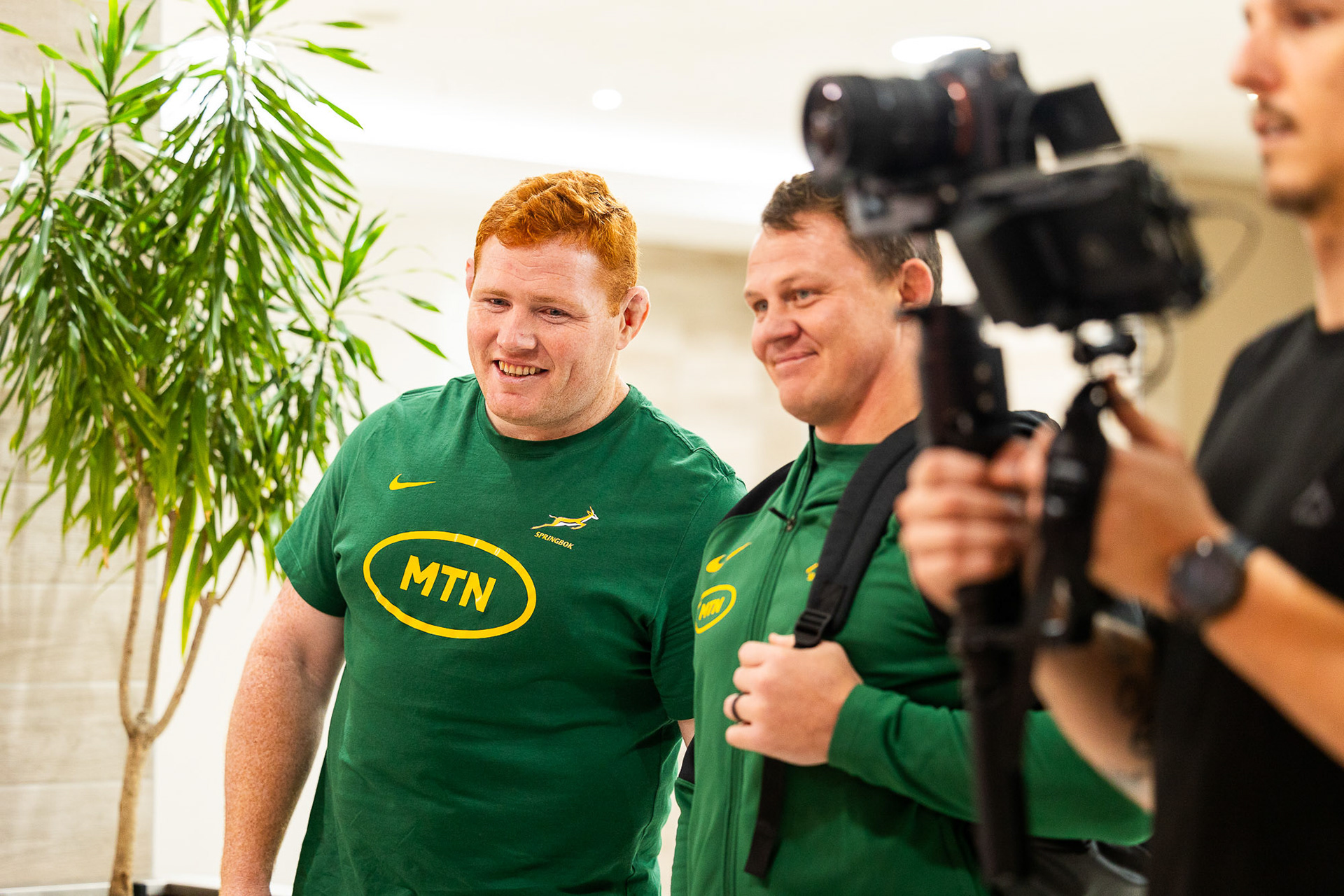 Behind The Scenes image by Ford Creative of a Springbok players Steven Kitshoff and Deon Fourie in Cape Town
