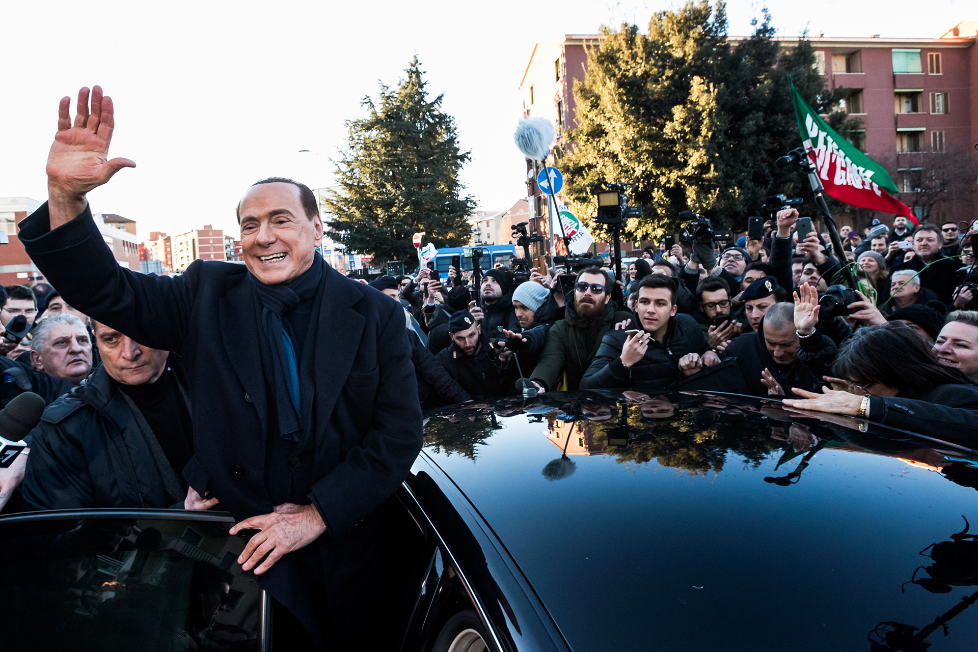 16-01-2016 Milan, Italy Silvio Berlusconi meets citizens on the first day of the Forza Italia campaing for the mayoral election