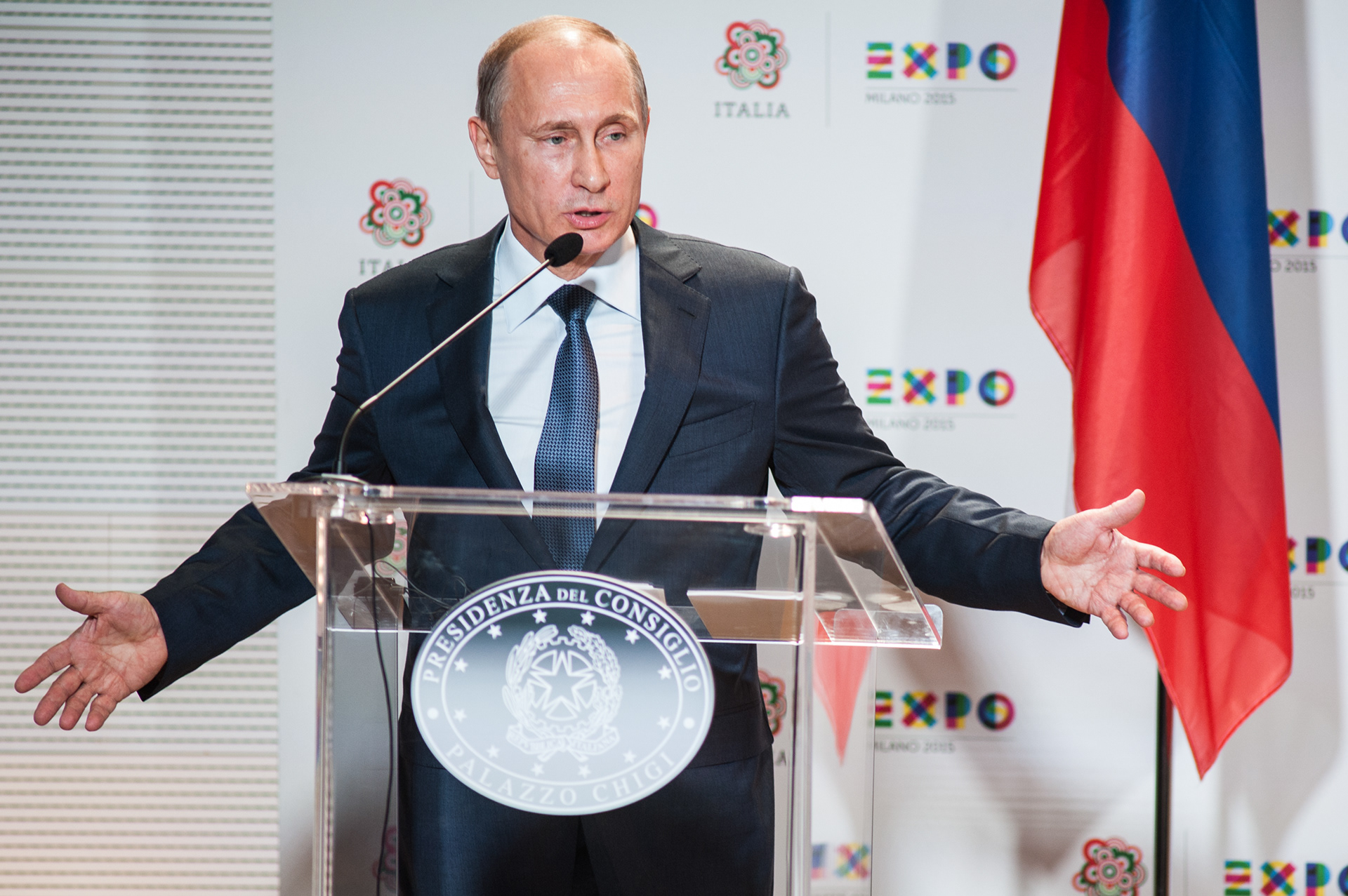 President of Russa, Vladimir Putin, visits Expo Milano 2015