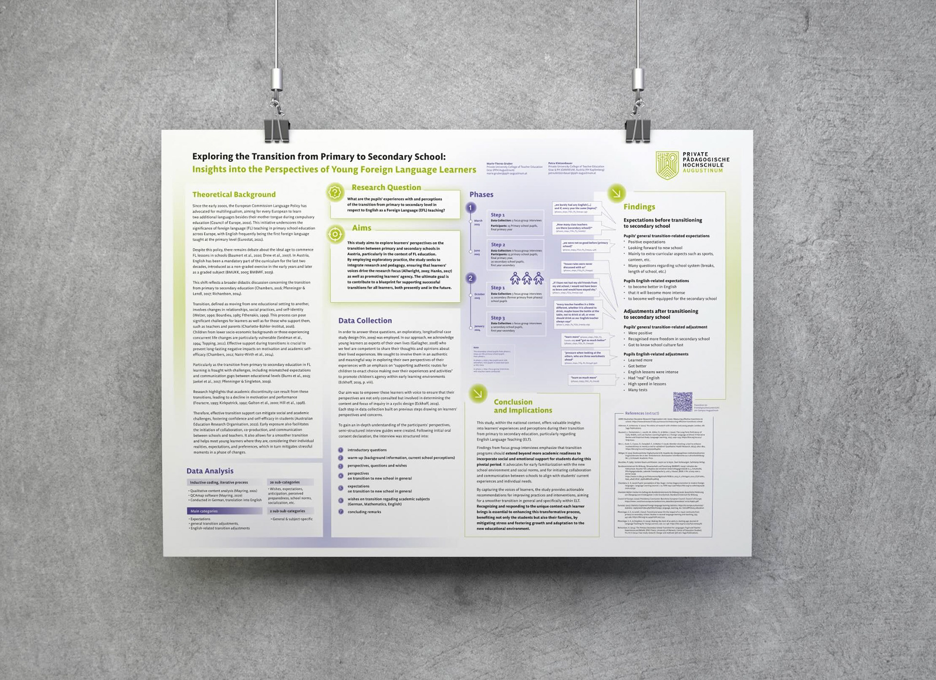 Gestaltungsbeispiel für ein wissenschaftliches Poster mit hoher Informationsdichte